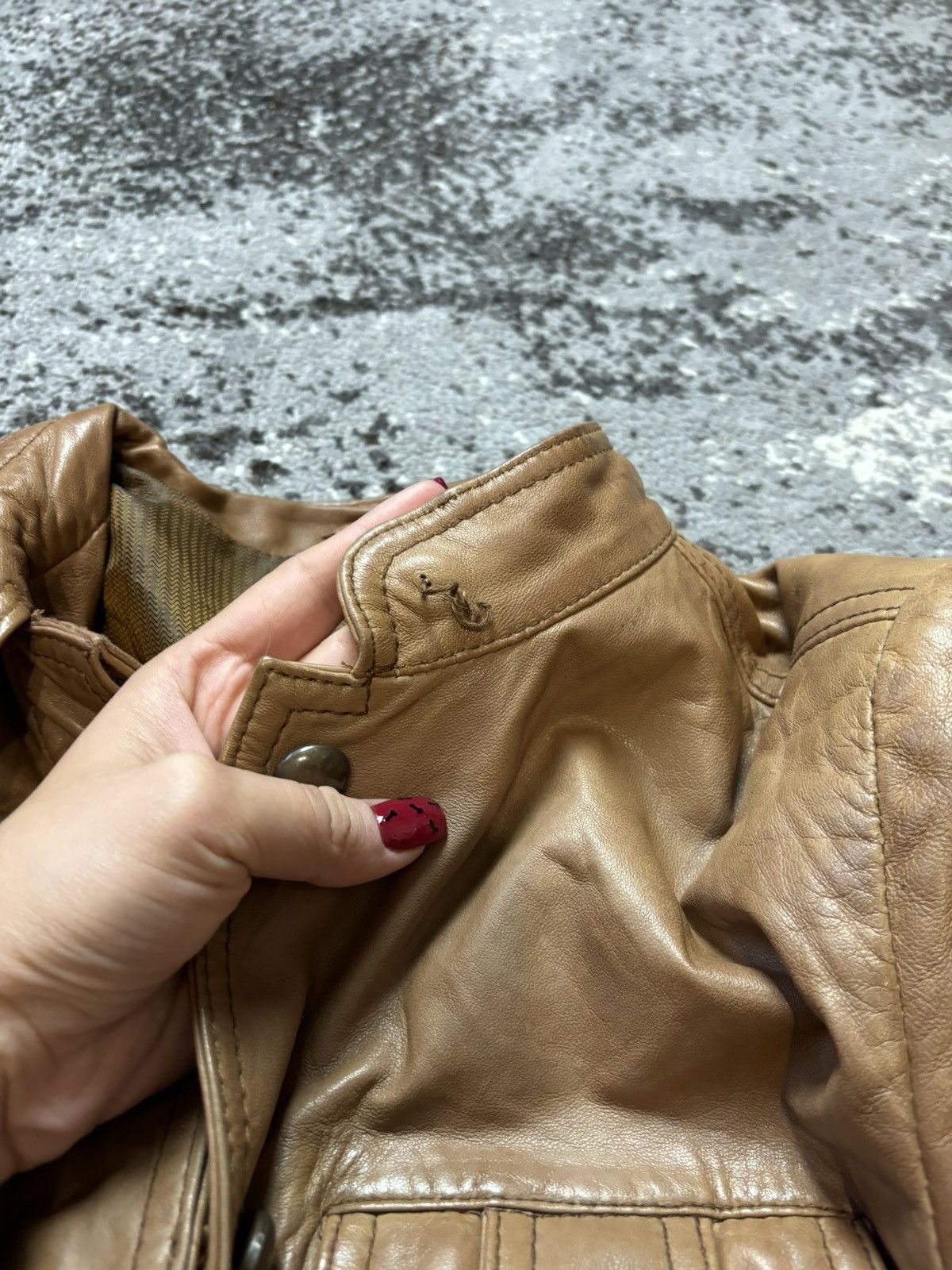 Vintage Vintage real leather caramel jacket Size XL / US 12-14 / IT 48-50 - 5 Thumbnail
