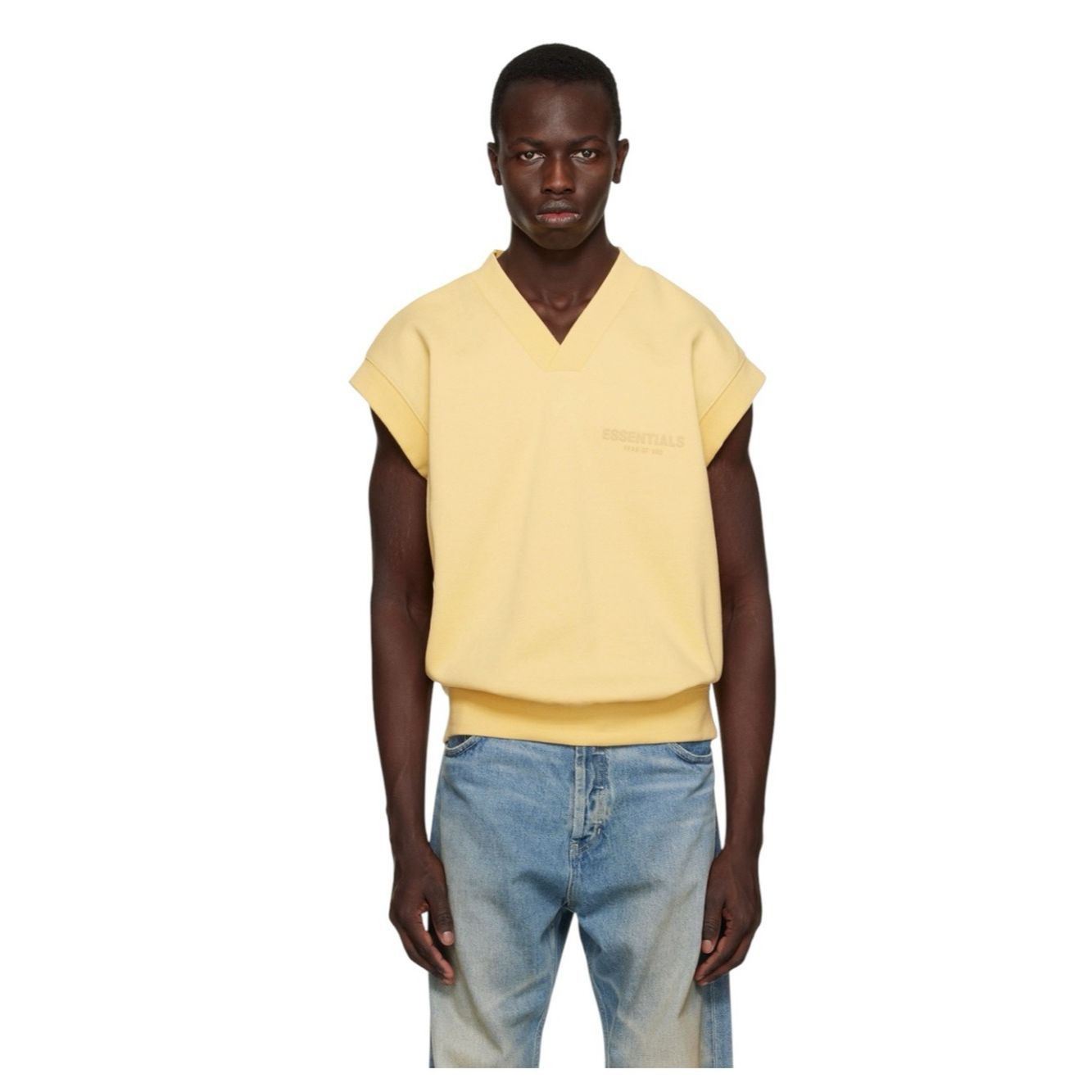 Fear of God Fear of God ESSENTIALS Sleeveless Fleece V-Neck Vest Sweats Size US S / EU 44-46 / 1 - 1 Thumbnail