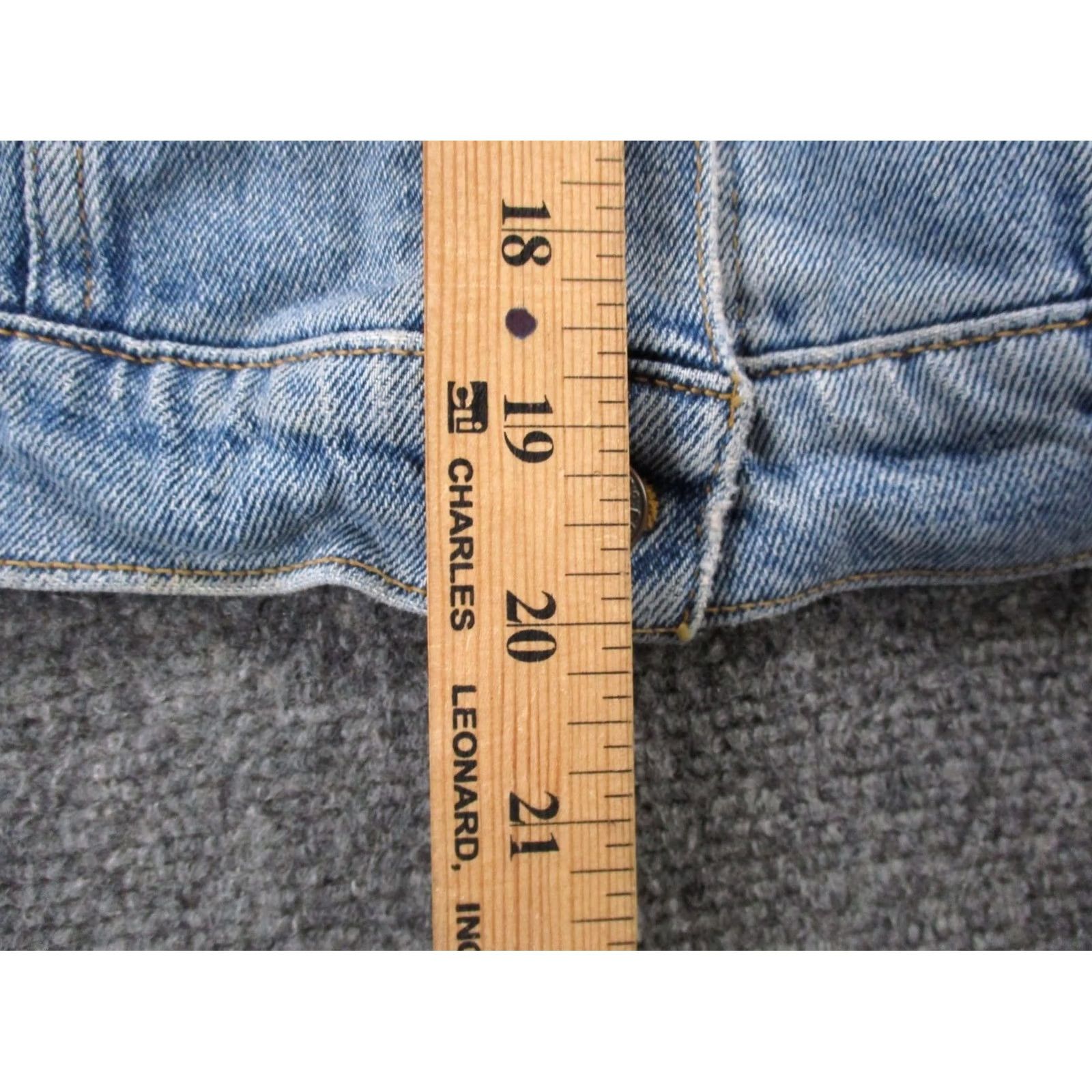 Levi's Levi's Jean Jacket Womens M Blue Denim Trucker Leather? (adjusted) Size 32" / US 10 / IT 46 - 4 Thumbnail