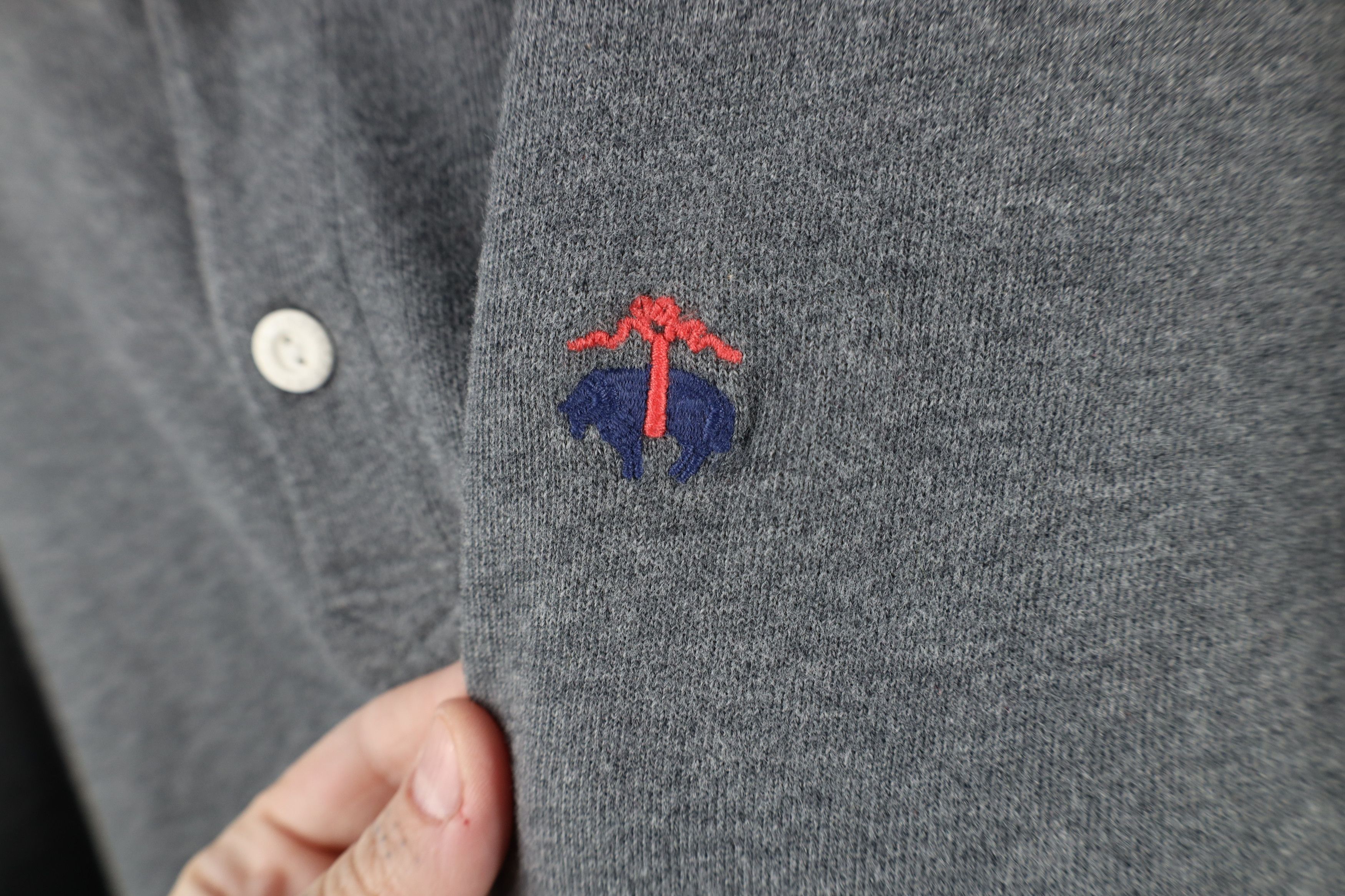 Brooks Brothers × Vintage Vintage Brooks Brothers Heavyweight Long Sleeve Polo Shirt Size US XL / EU 56 / 4 - 4 Thumbnail