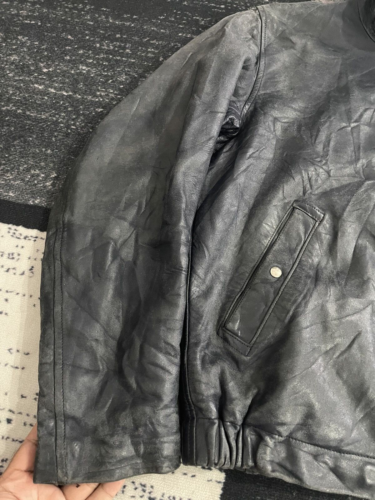 Vintage Vintage 1960’s French Air Force Faded Leather Jacket Size US L / EU 52-54 / 3 - 9 Thumbnail
