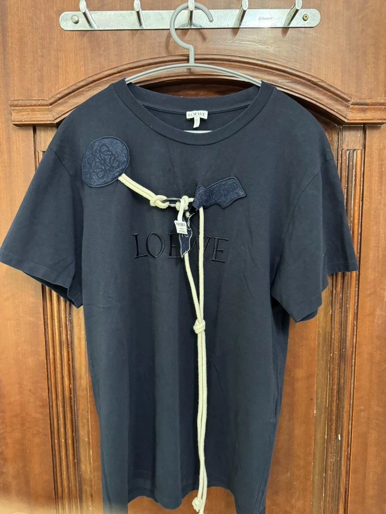 Loewe Loewe Blue Short Sleeve T-Shirt with Drawstrings Size US S / EU 44-46 / 1 - 1 Thumbnail