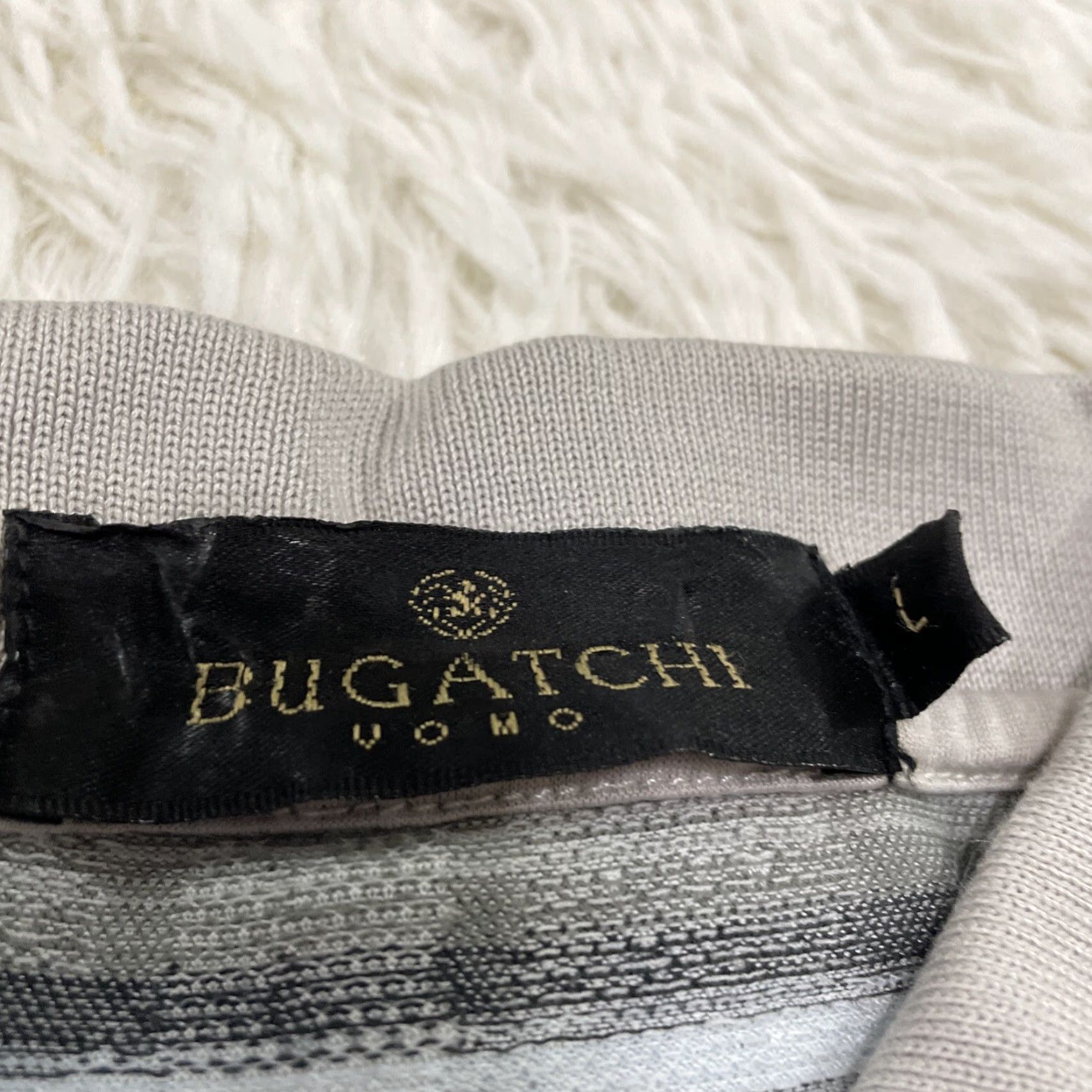 BUGATCHI VINTAGE Bugatchi Uomo Polo Shirt Geometric Abstract 90s Optical Illusion Gray L Men Polo Shirt, Short Sleeve, 100% Cotton, Regular Fit, Golf Size US L / EU 52-54 / 3 - 6 Thumbnail