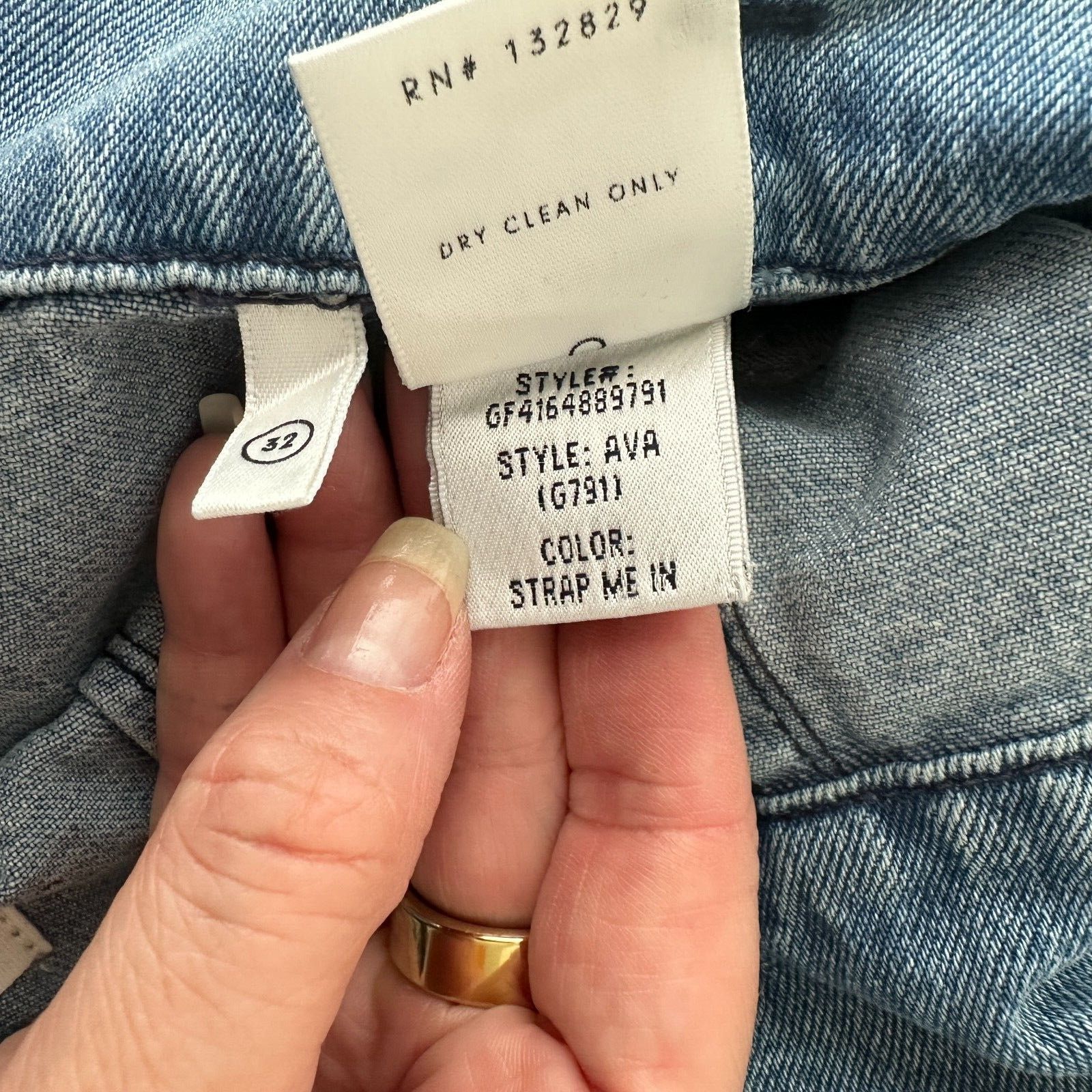 GRLFRND GRLFRND Ava Medium Wash Denim Skirt Grommet Belt Frayed Hem Size 32" / US 10 / IT 46 - 9 Thumbnail