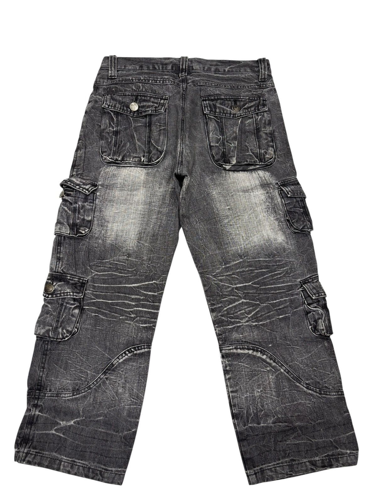 LOWBOX LOWBOX 🇯🇵 CARGO JEANS CROPPED DENIM CARGO PANTS Size US 30 / EU 46 - 2 Thumbnail