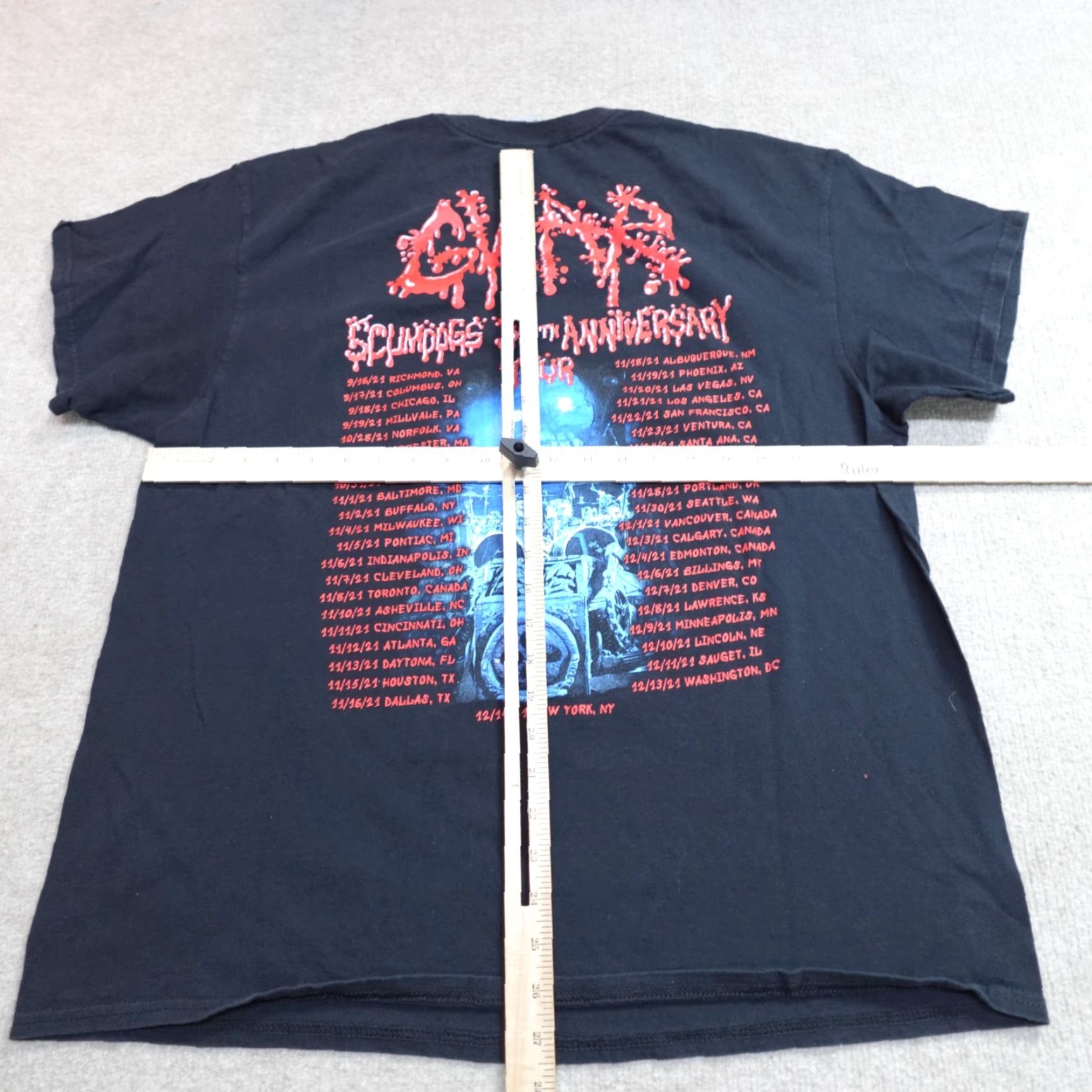 Vintage GWAR Shirt XL Black Scumdogs Live Double-Sided Tour Last Show New York Shirt Men XL Black Double-Sided Scumdogs Tour 90s? Size US XL / EU 56 / 4 - 5 Thumbnail