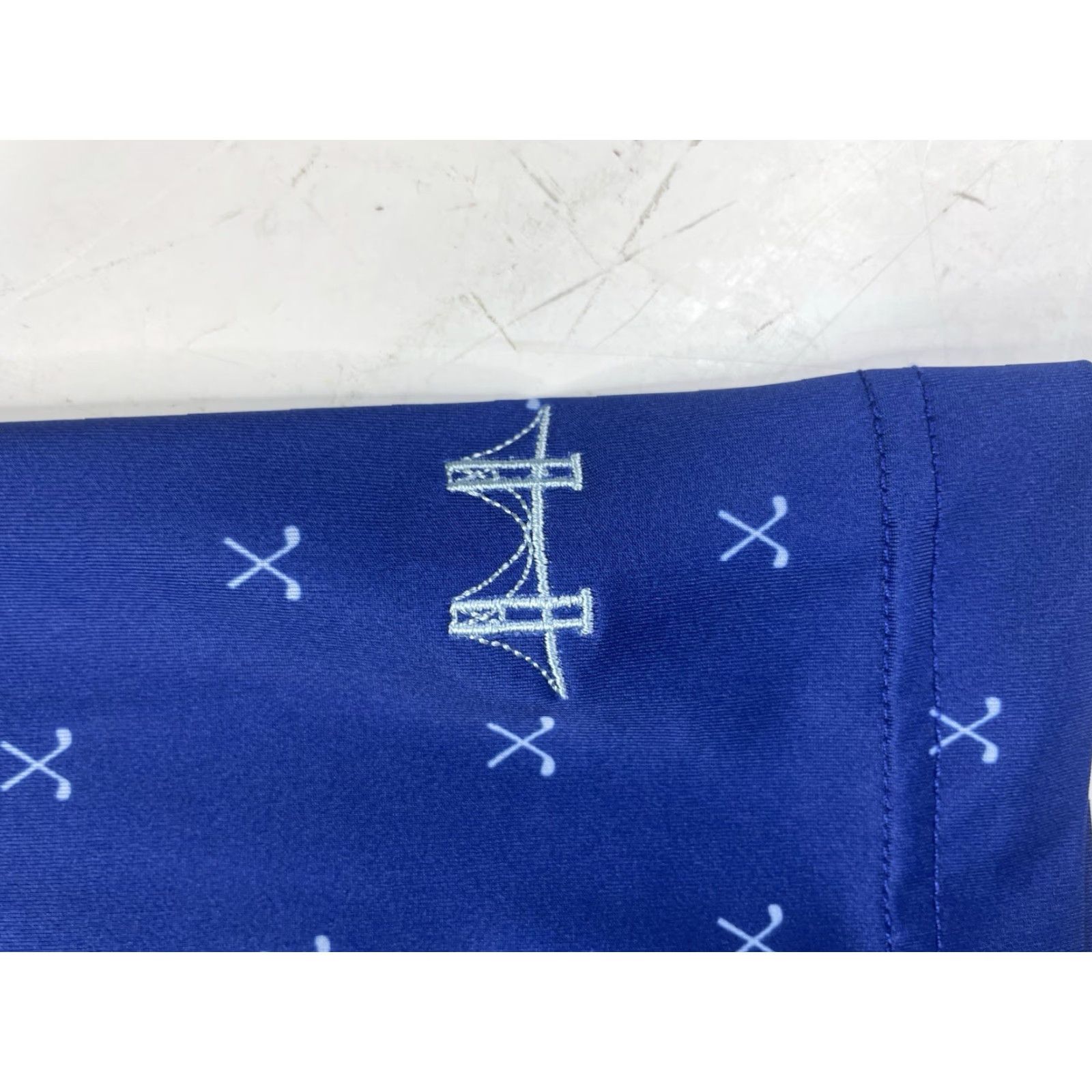 Vintage Donald Ross Polo Shirt XXL AOP Geometric Performance Blue Golf Sport Mens Size US XXL / EU 58 / 5 - 4 Thumbnail