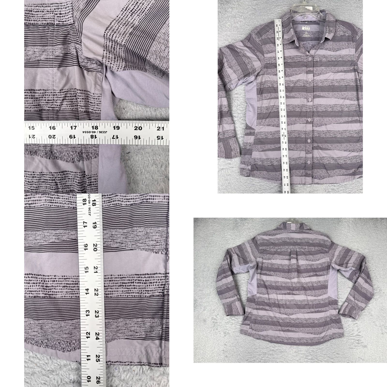 Vintage REI Shirt Women L Purple Button Up Long Sleeve Cotton Fish Angler Hike Size L / US 10 / IT 46 - 8 Thumbnail