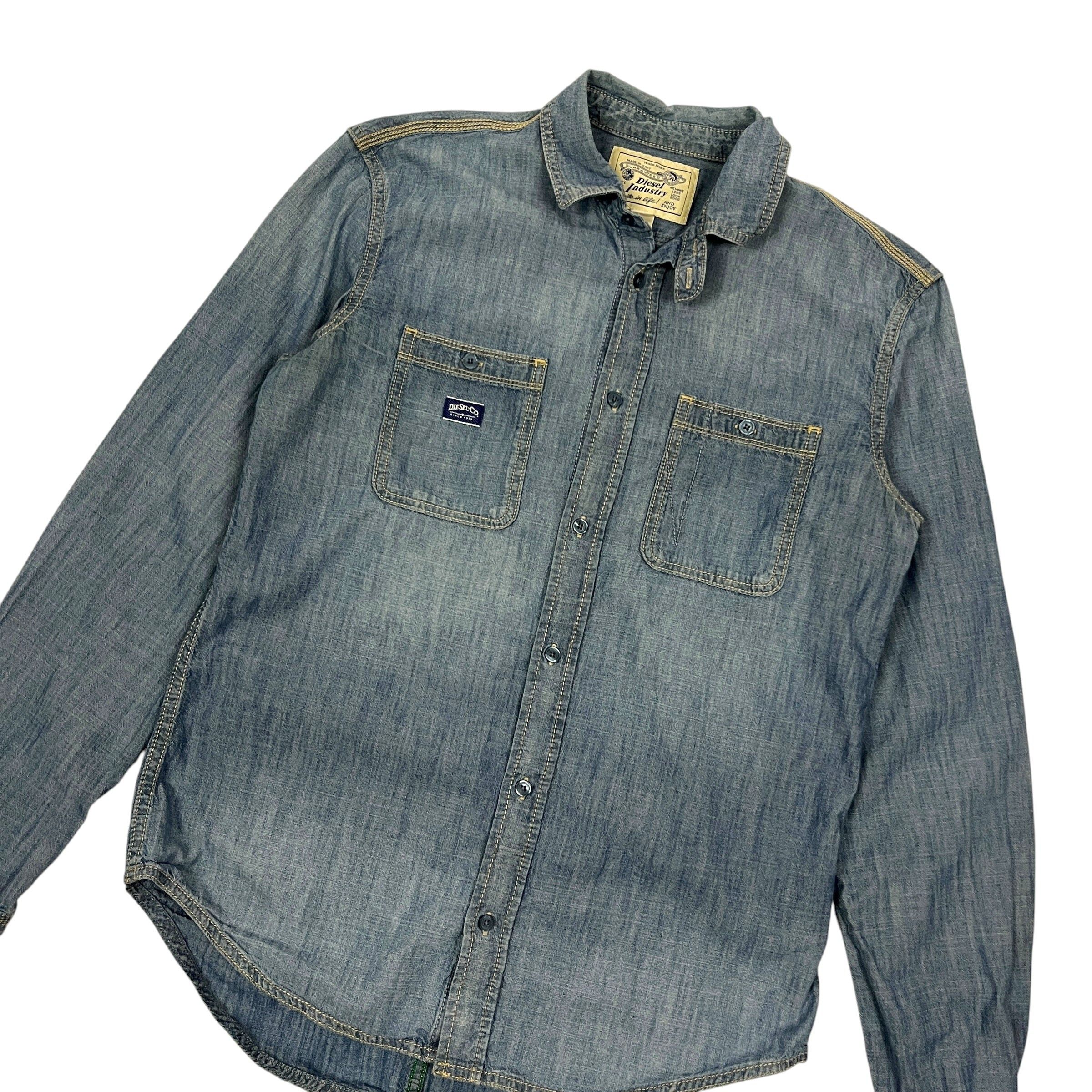 Diesel Diesel Chambray Button Up Shirt - Size M/L Size US L / EU 52-54 / 3 - 2 Thumbnail