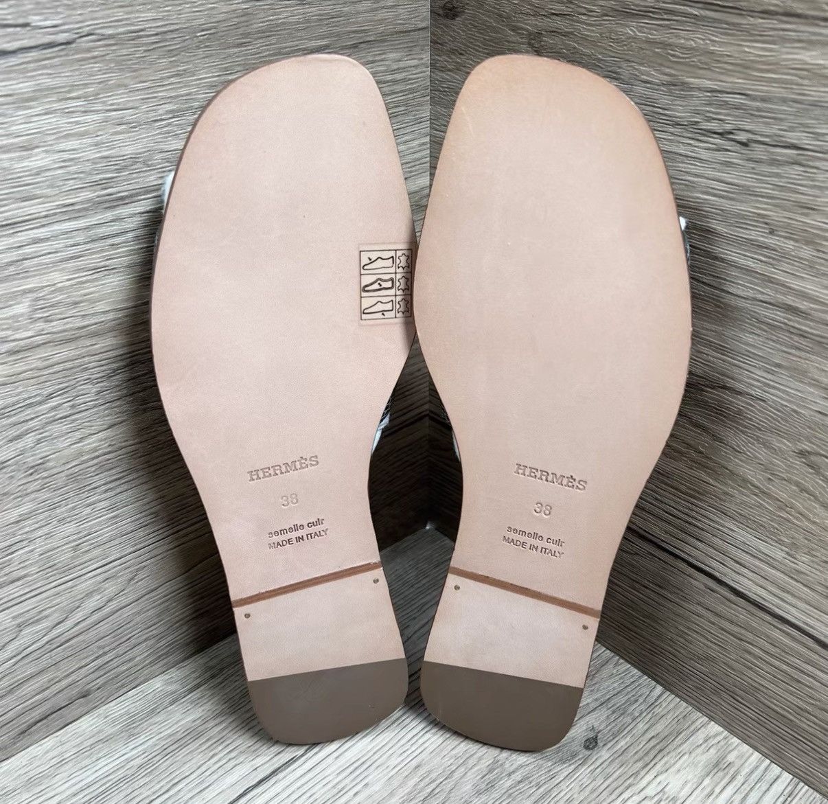 Hermes Hermès Oran Green & Brown Lizard H Slippers J41 Size US 8 / IT 38 - 5 Thumbnail