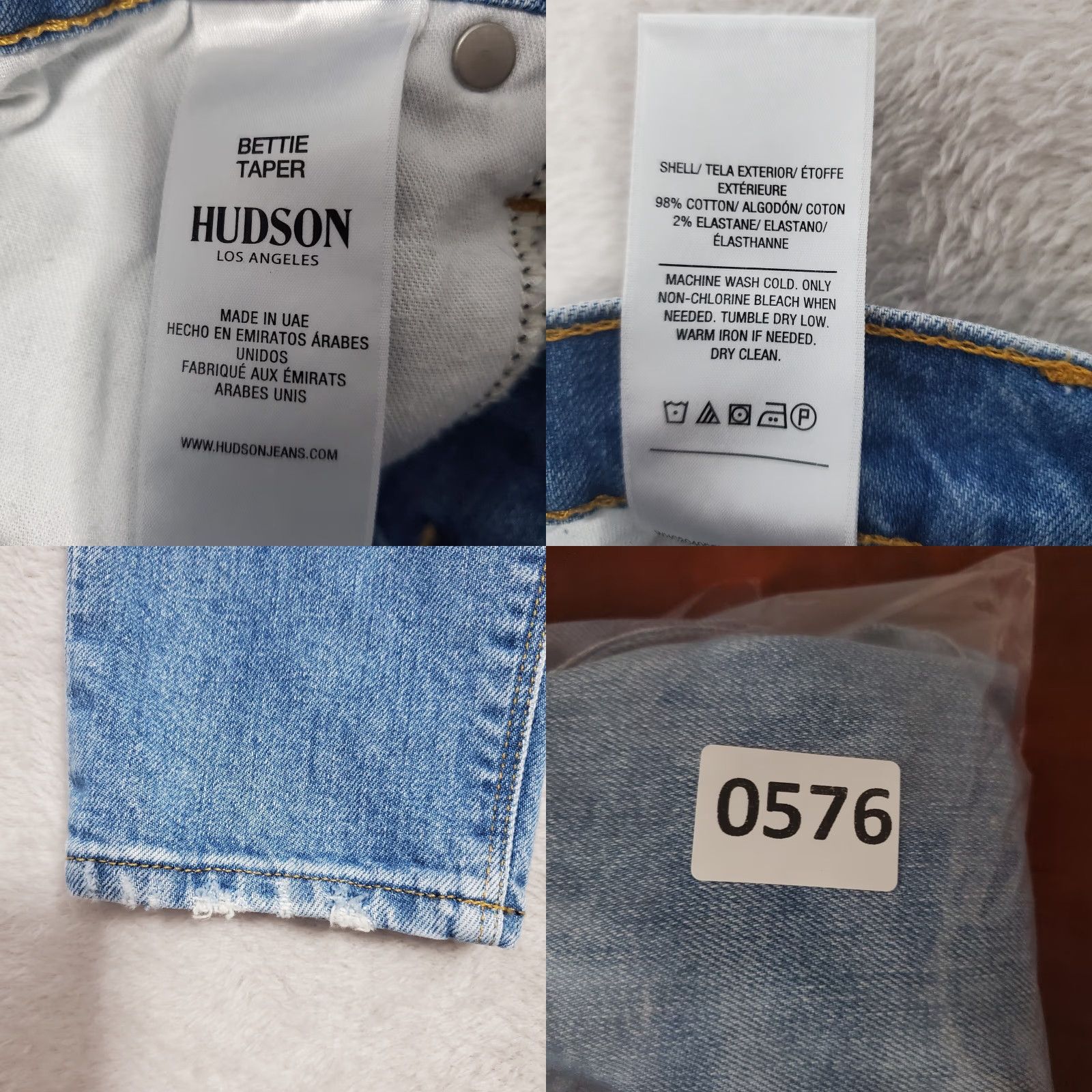 Hudson Hudson Bettie Taper Jeans Womens 26 Blue Light Wash Mid Rise Ankle Denim 28x26.5 Denim Cotton Spandex 5-Pocket Regular N/A Size 26" / US 2 / IT 38 - 9 Thumbnail