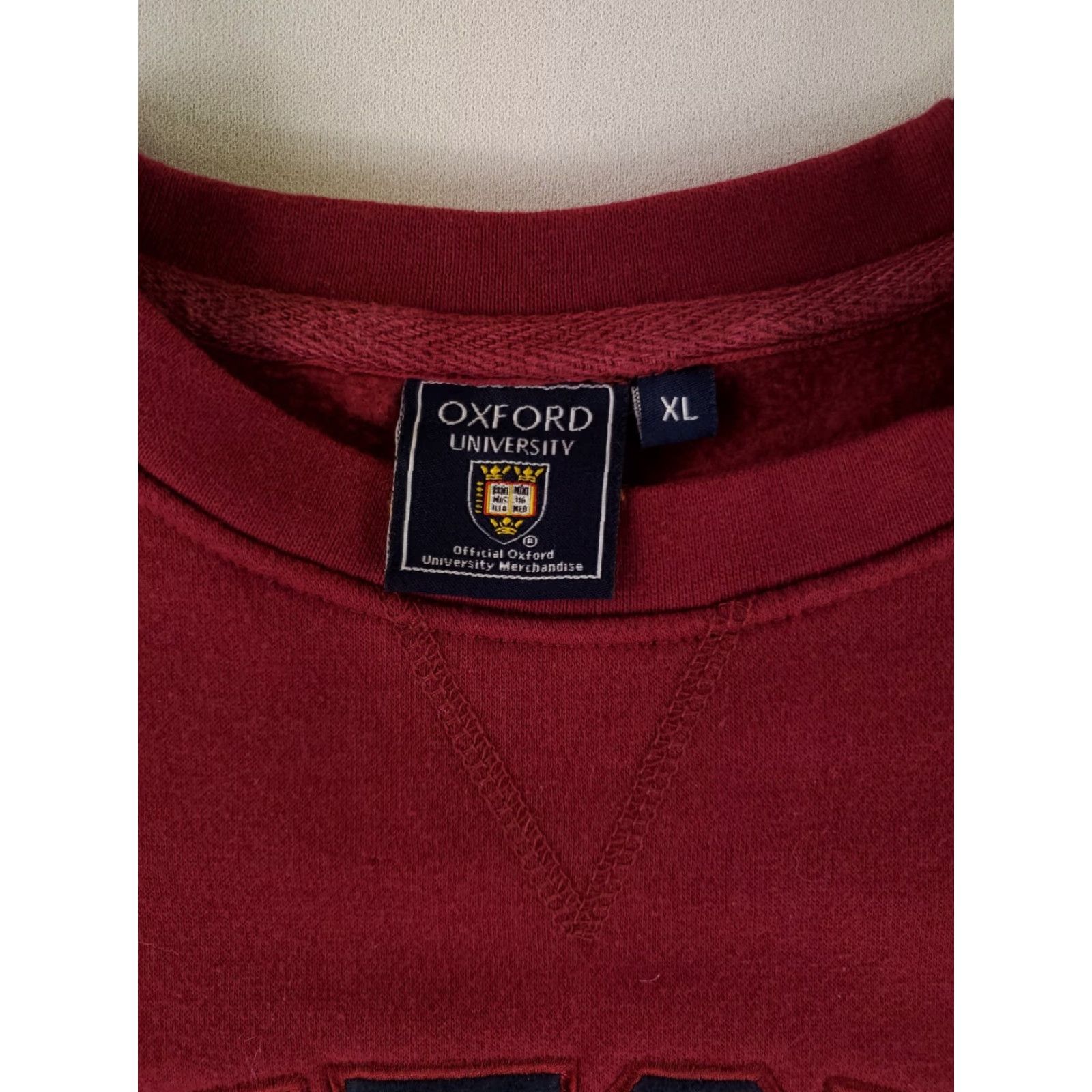 Vintage Oxford University Sweatshirt Pullover Red Maroon Long Sleeve Mens XL Size US XL / EU 56 / 4 - 3 Thumbnail