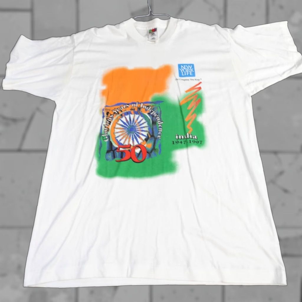 Vintage VINTAGE New York Life Insurance T-shirt XL White 50 Years Mens Shirt Crew Neck Short Sleeve 1980s Size US XL / EU 56 / 4 - 1 Thumbnail