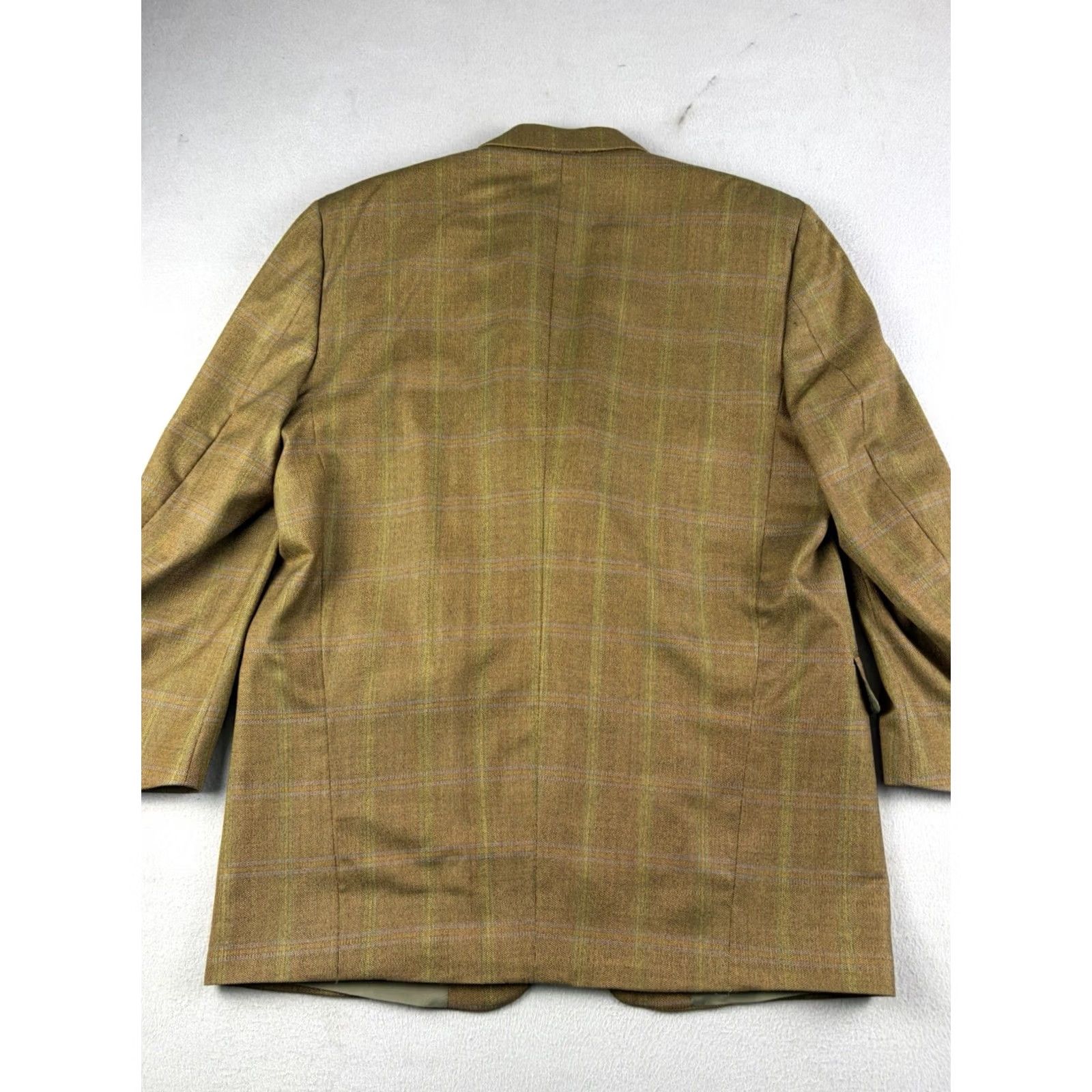 Ermenegildo Zegna Ermenegildo Zegna Blazer Wool Plaid Single-Breasted 3-Button Brown 42 Mens Regular Notch Lapel Jacket Coat Fashion Coat Blazer Size 42R - 3 Thumbnail