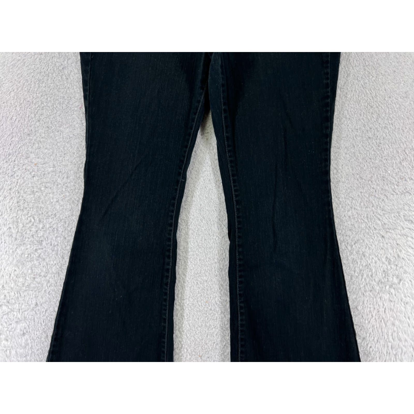 Vintage City Steets Jeans Womens 11 Black Denim Flared Low Rise Cotton Blend 29x29 Size 32" / US 10 / IT 46 - 5 Thumbnail