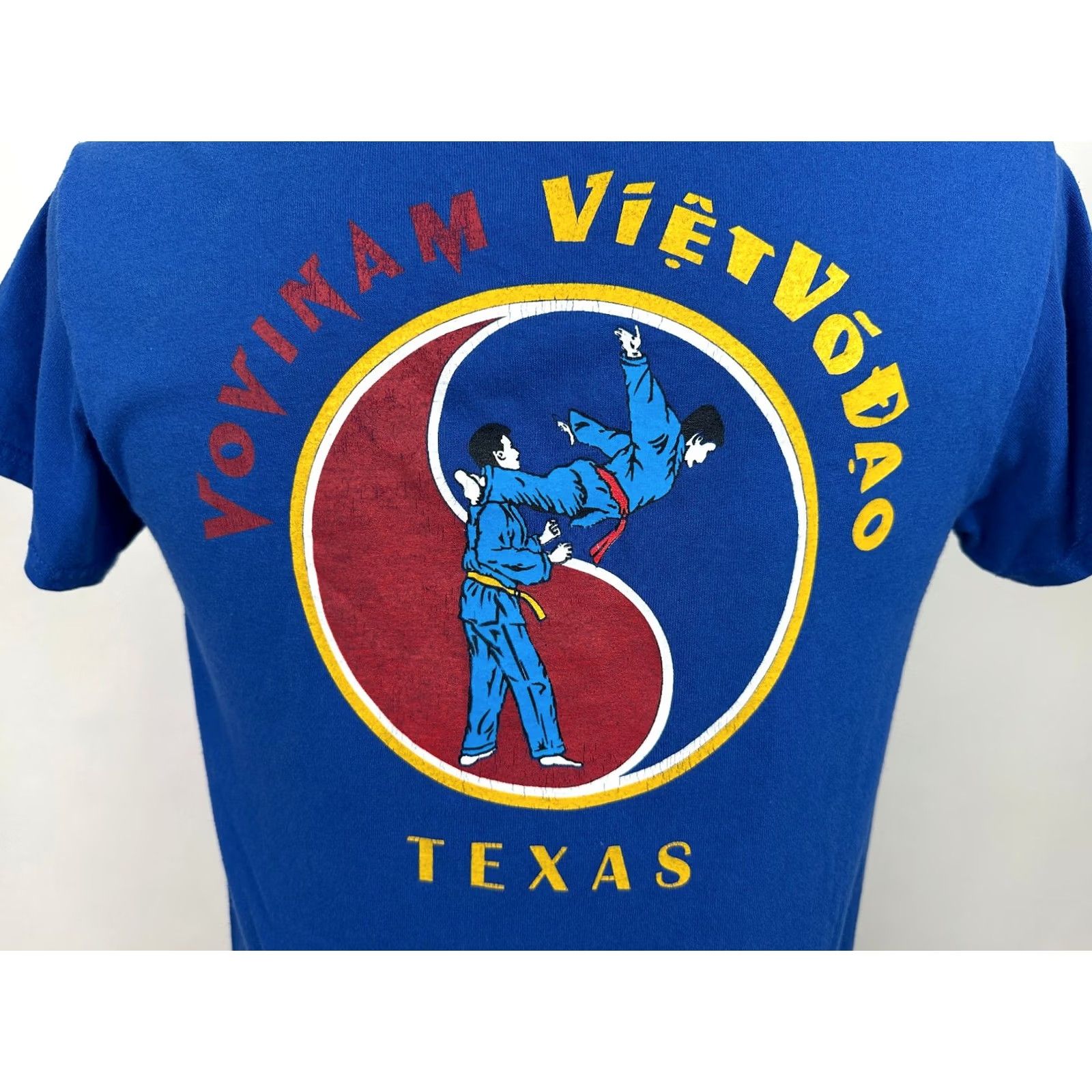 Gildan Martial Arts Shirt Men Small Vovinam Viet Vo Dao Texas Yin Yang Blue Size US S / EU 44-46 / 1 - 2 Thumbnail