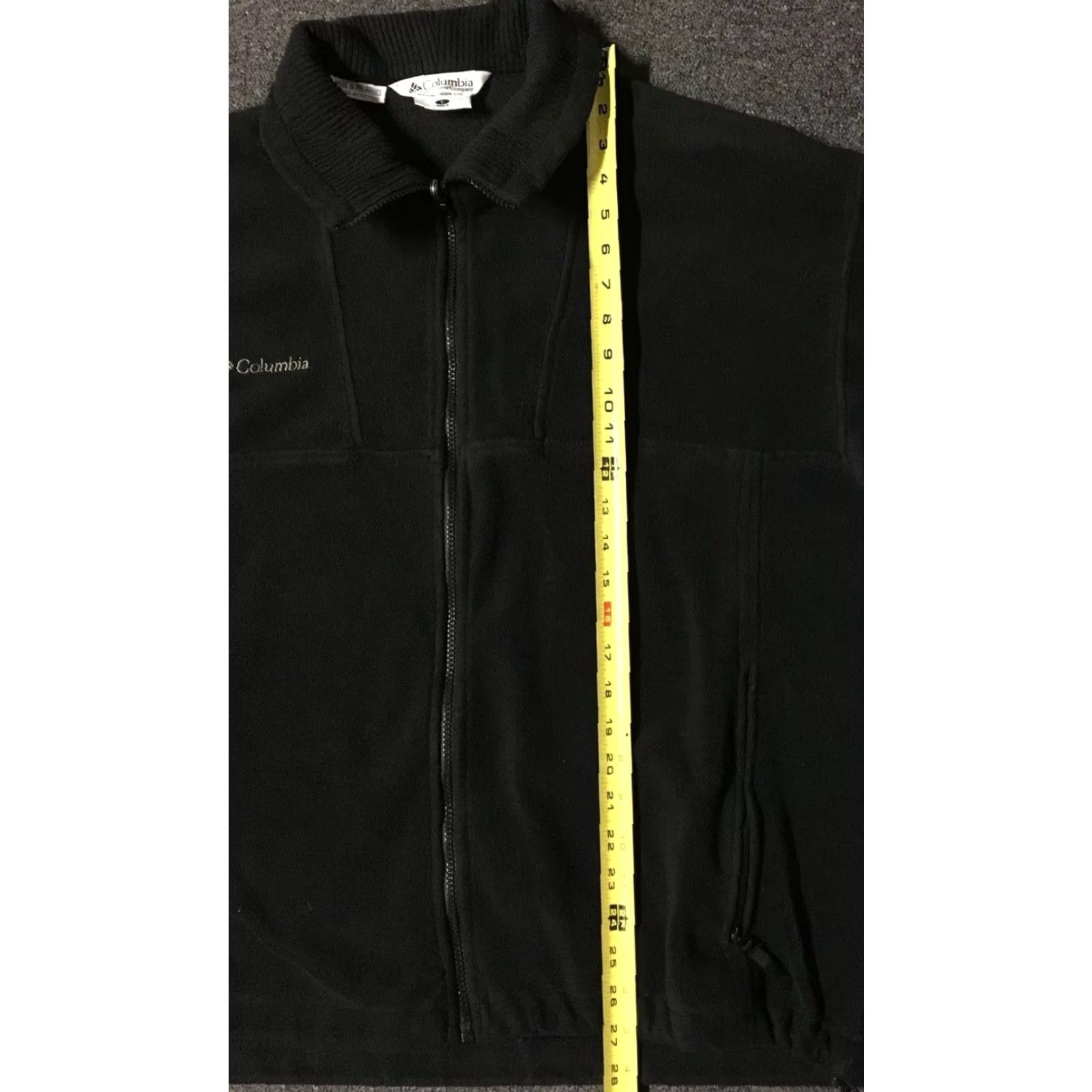 Vintage VINTAGE Columbia Fleece Jacket Men L Black 90s Hiking Outdoors Camping Sailing Nautical Beach USA Pattern Striped Zip Pockets Size US L / EU 52-54 / 3 - 8 Thumbnail