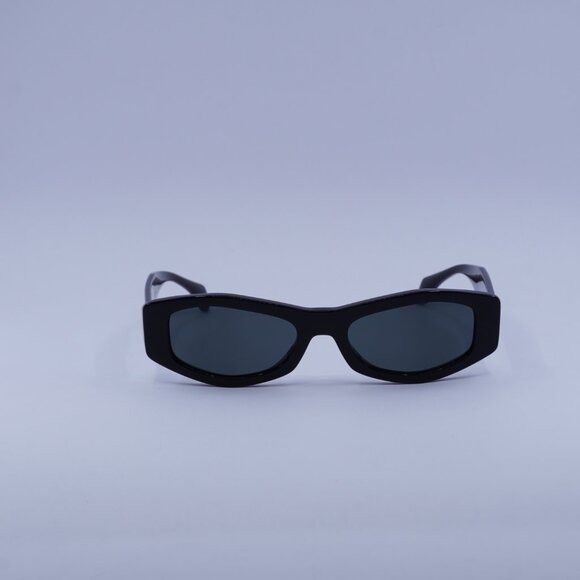 Versace Versace VE4487 GB1/87 Sunglasses Black Rectangle Frame Size ONE SIZE - 3 Thumbnail