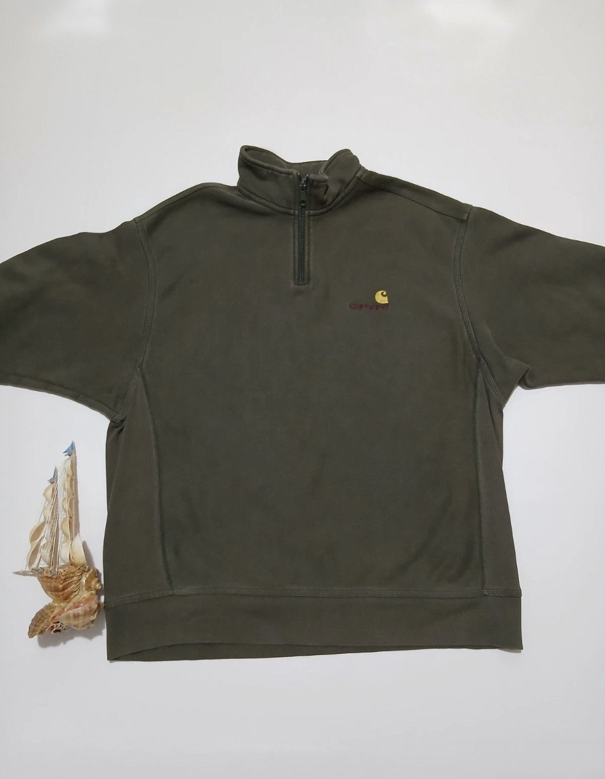Carhartt Wip Carhartt WIP Half Zip Sweatshirt - Large Size US L / EU 52-54 / 3 - 2 Thumbnail