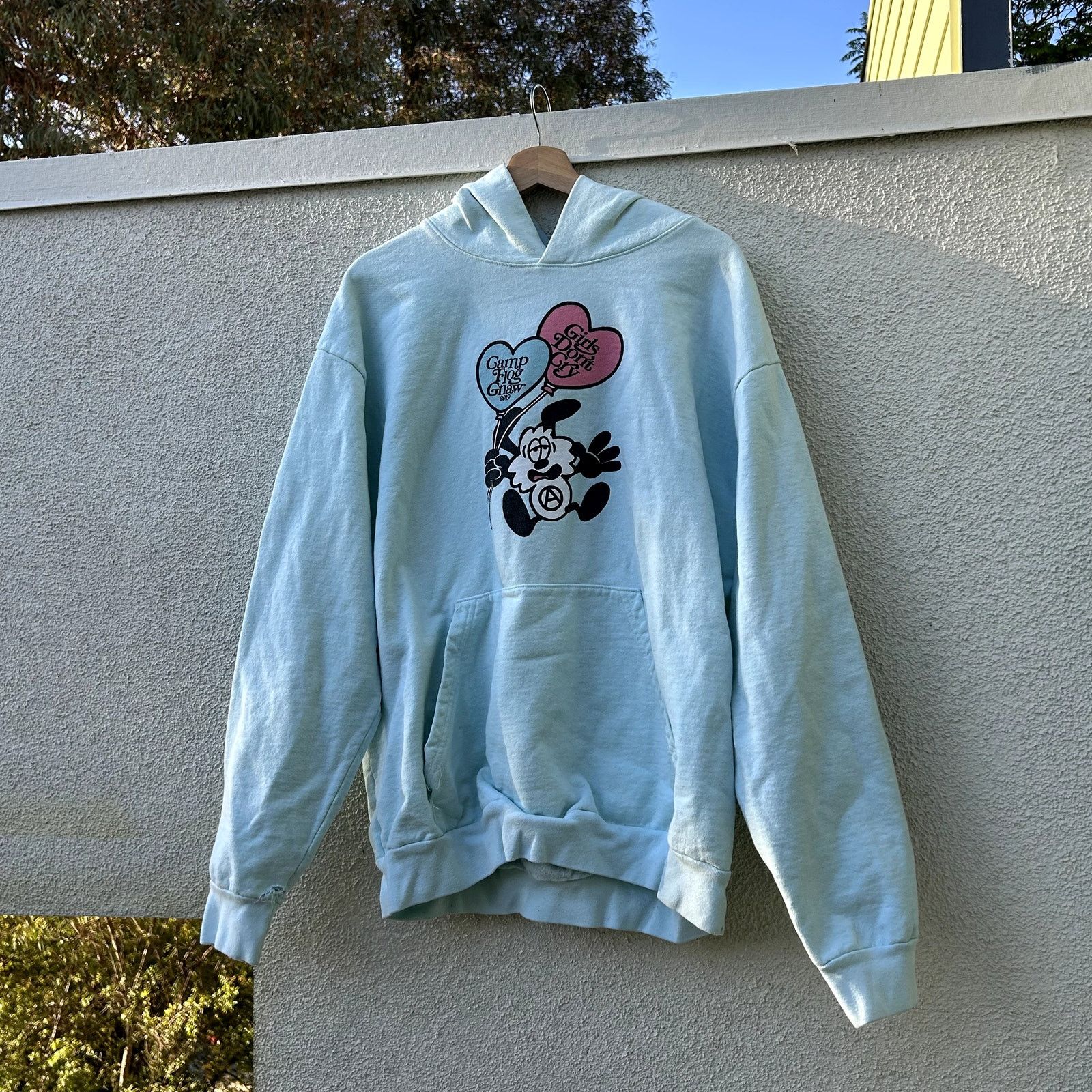 Girls Don't Cry Girls Don't Cry Washed Angel Hoodie Baby Blue SS21