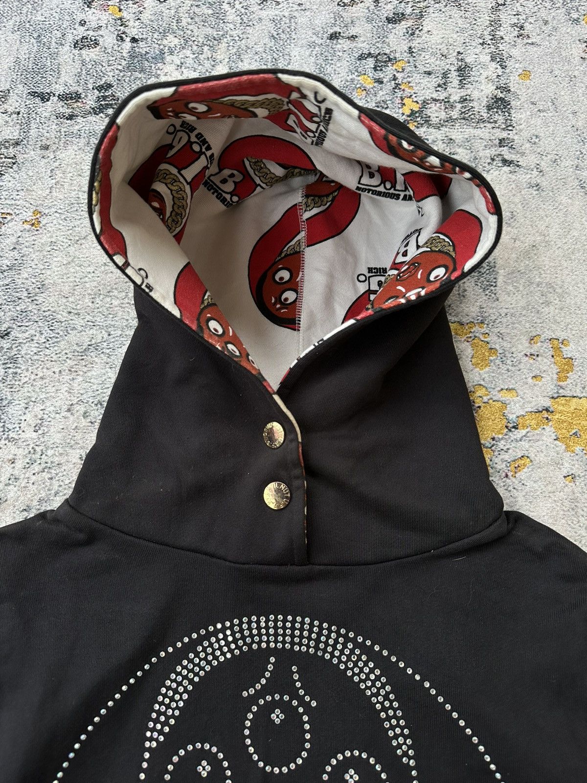 20471120 FIGHT CLUB DEVILNUT X BIG NOTORIOUS GLITTER HOODIE GOTHIC Size US M / EU 48-50 / 2 - 3 Thumbnail