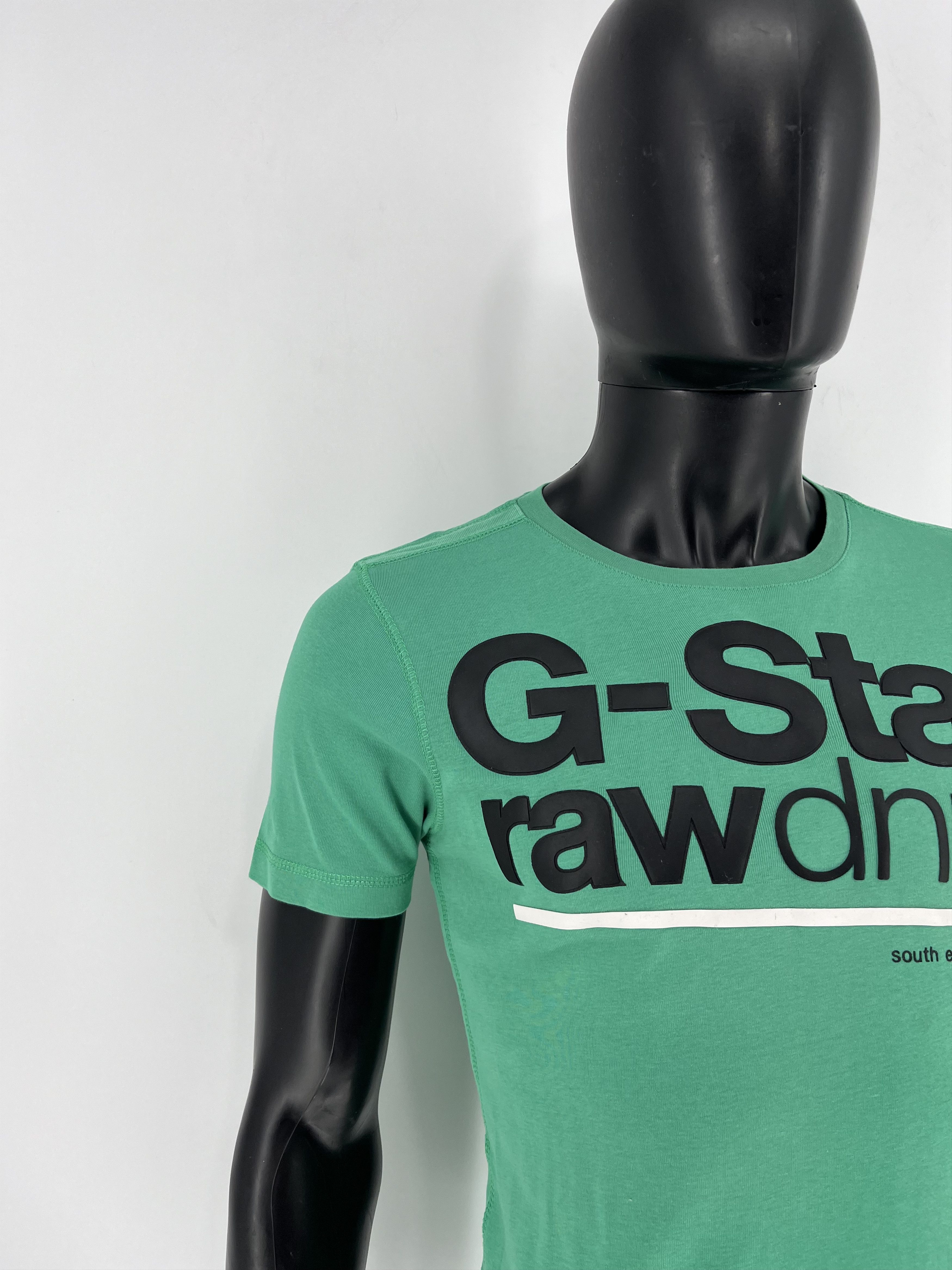 G-Star Vintage G-Star Raw T-Shirt Green Big Centre Logo Size m Size US M / EU 48-50 / 2 - 6 Thumbnail