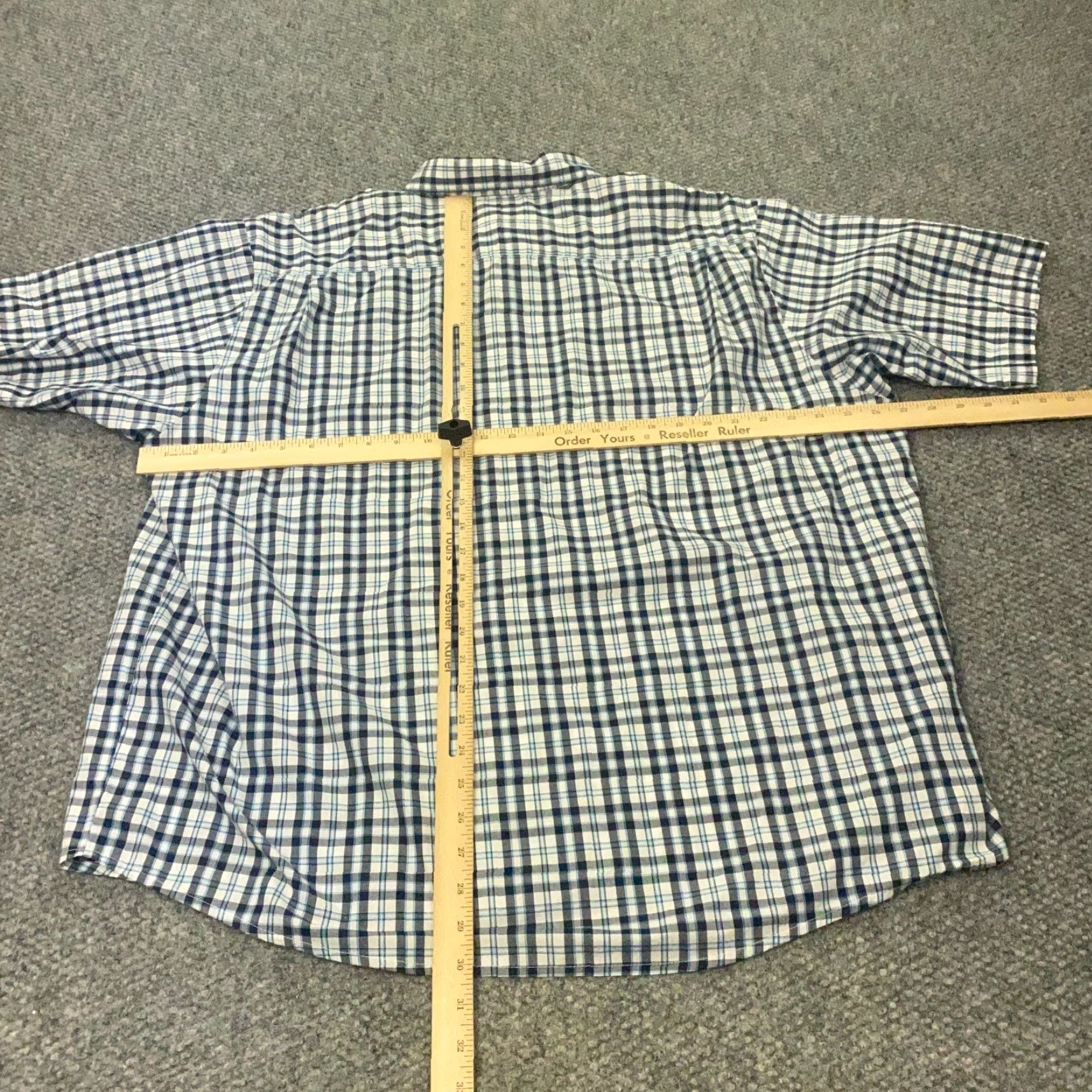Wrangler Wrangler Shirt 2XL Men Blue Plaid Button-Up Short Sleeve Wrinkle Resistant Wrangler Mens Shirt 2XL Blue Plaid Button-Up Short Sleeve Wrinkle Resistant Size US XXL / EU 58 / 5 - 6 Thumbnail