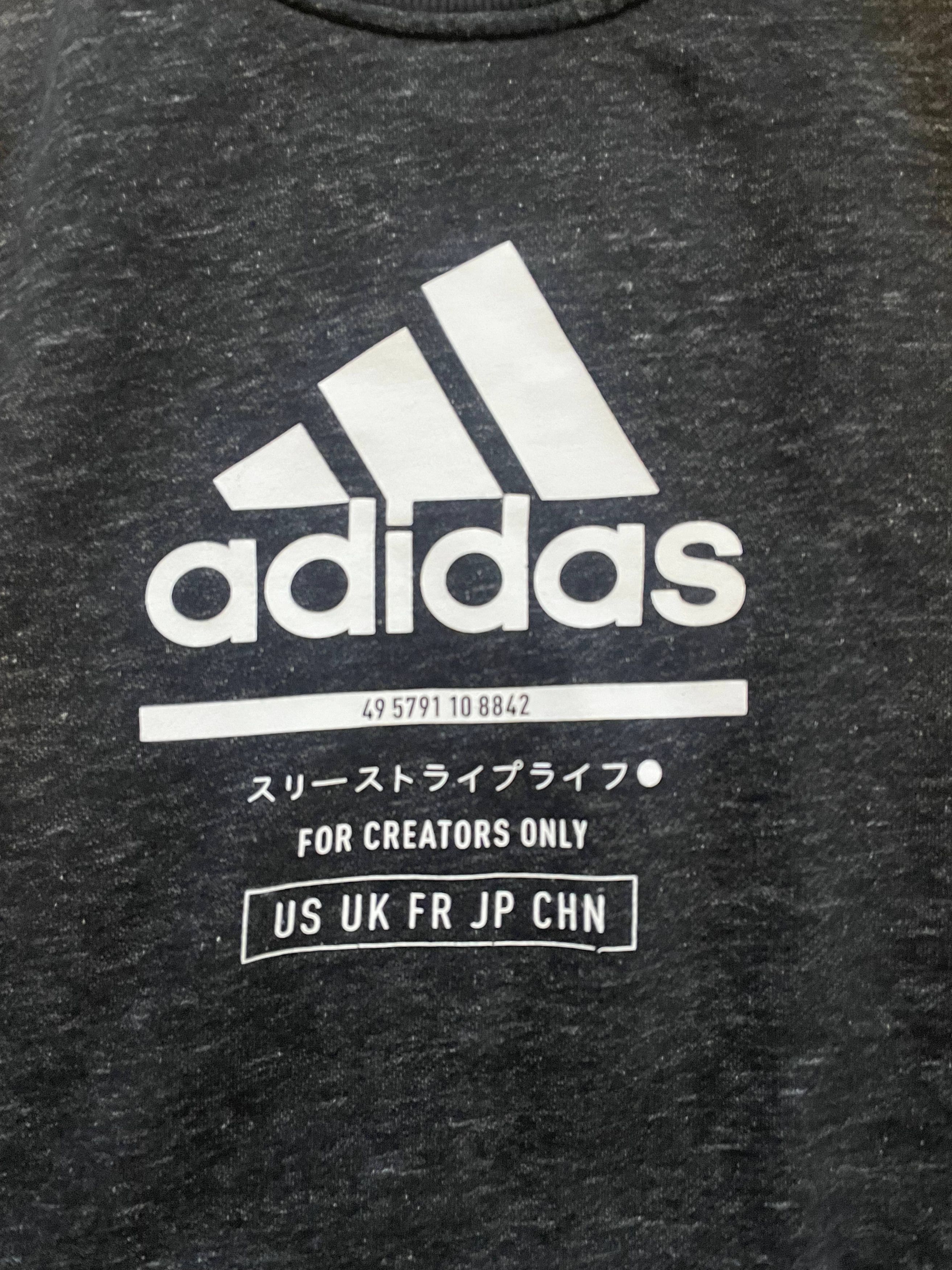 Adidas Adidas Hoodie Adult Small Gray Long Sleeve For Creators Only Size US S / EU 44-46 / 1 - 2 Thumbnail