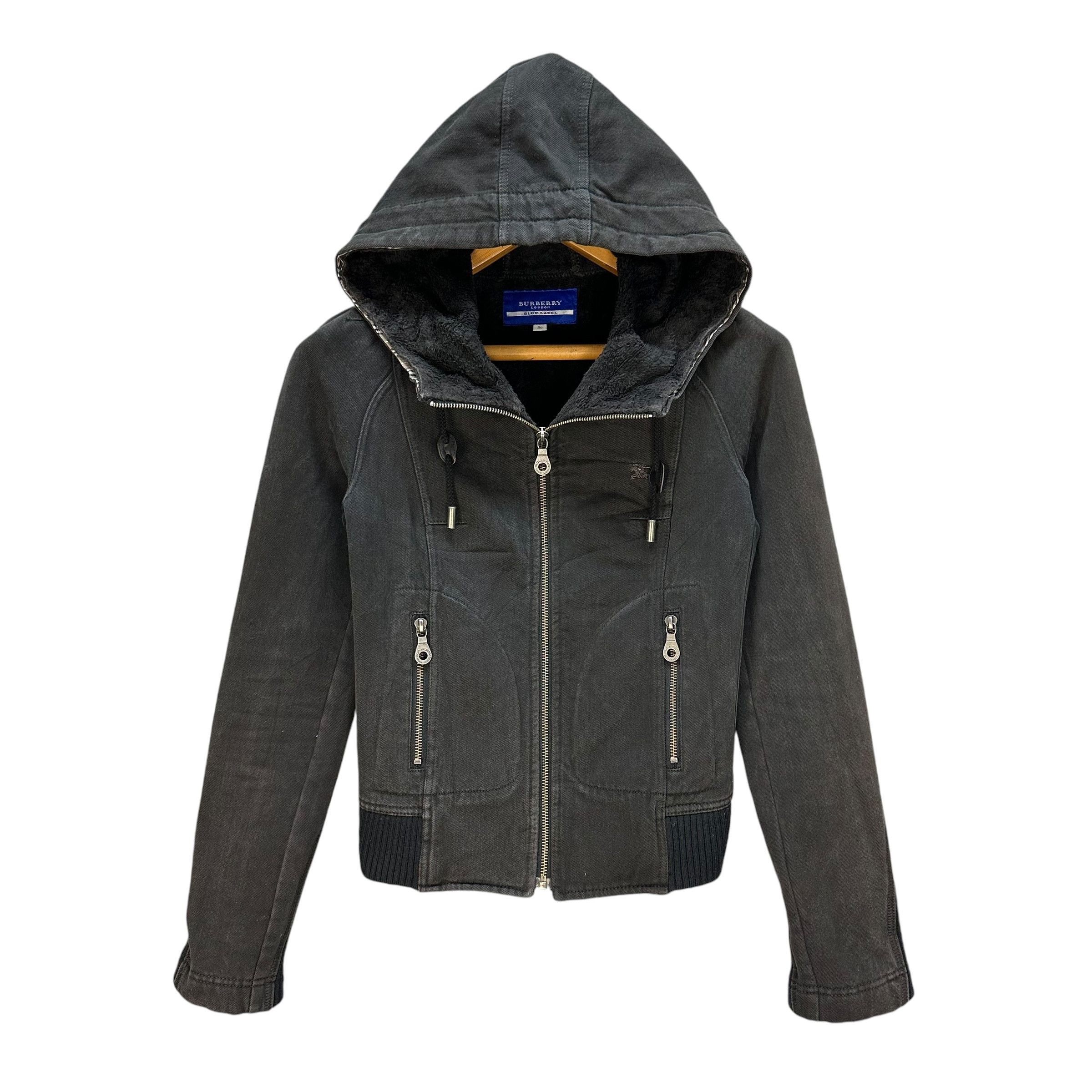 Burberry BURBERRY Embroidery Small Logo Hooded Jacket #012-1422 Size XXS / US 00 / IT 34 - 14 Thumbnail