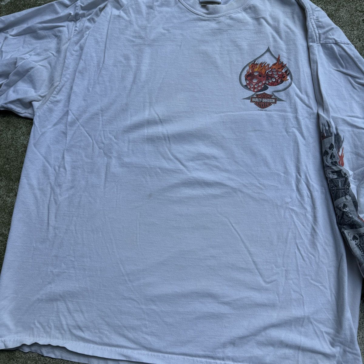 Harley Davidson Thrashed Harley Las Vegas Flame Shirt ERD Grunge Biker WCC Size US XL / EU 56 / 4 - 11 Thumbnail