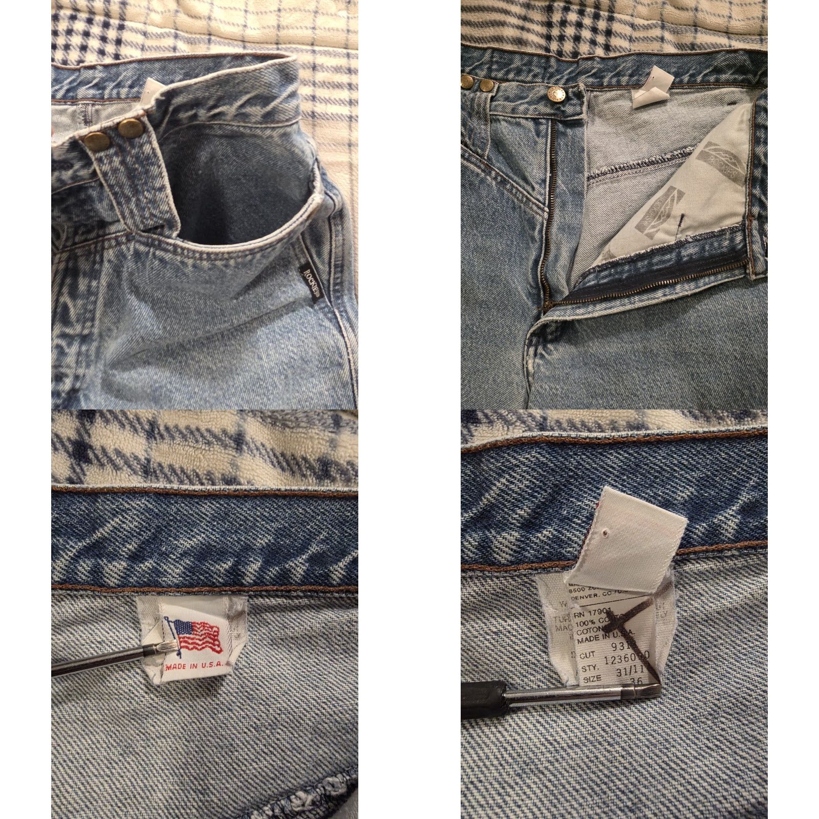 Vintage VINTAGE Rocky Mountain Jeans Women Tapered Jeans 31/11 Blue 100% Cotton USA 90s 80s Western Wear Mens? Size 24" / US 00 / IT 34 - 8 Thumbnail