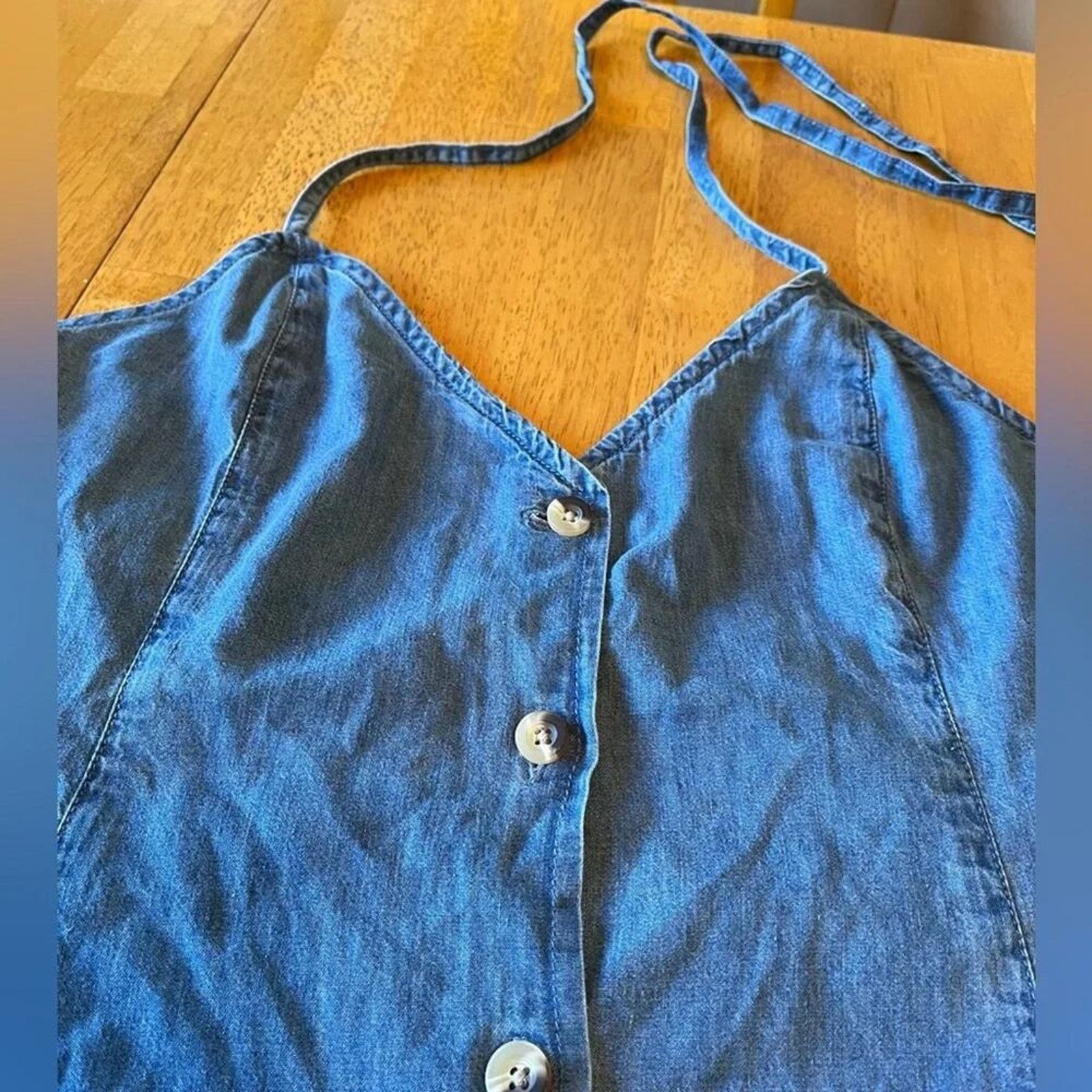 Asos ASOS denim halter mini dress, size US14 Size L / US 10 / IT 46 - 5 Thumbnail