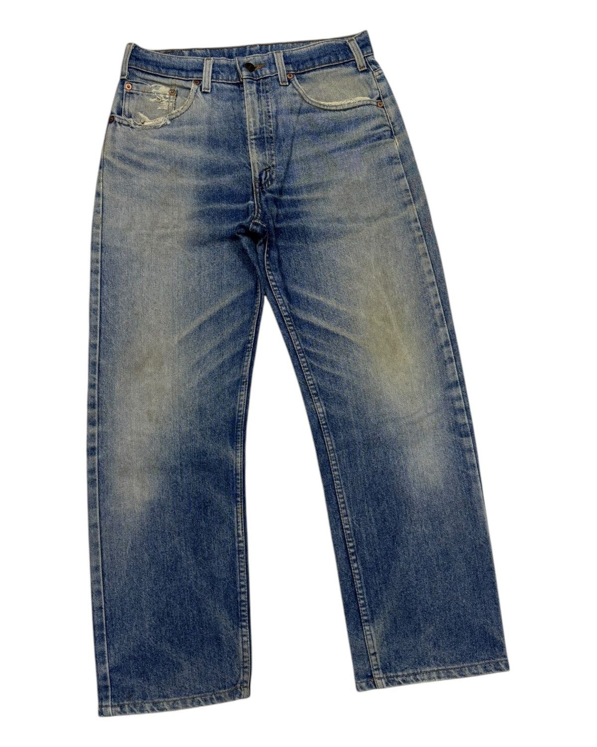 Levi's × Vintage 🔥Vintage Levis 505 Blue Wash Distressed Denim Jeans Size US 30 / EU 46 - 3 Thumbnail