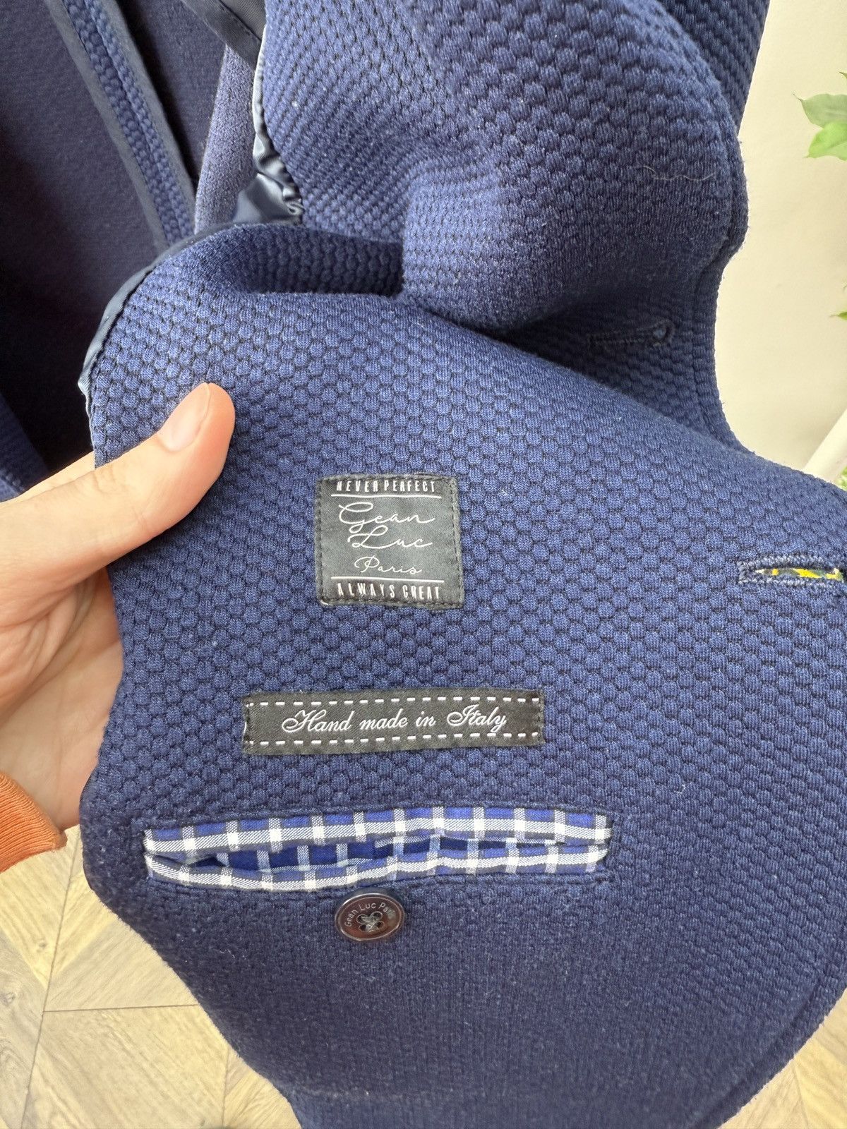 Other Vintage Jean Luc Paris Blue Textured Blazer Size 48R - 10 Thumbnail
