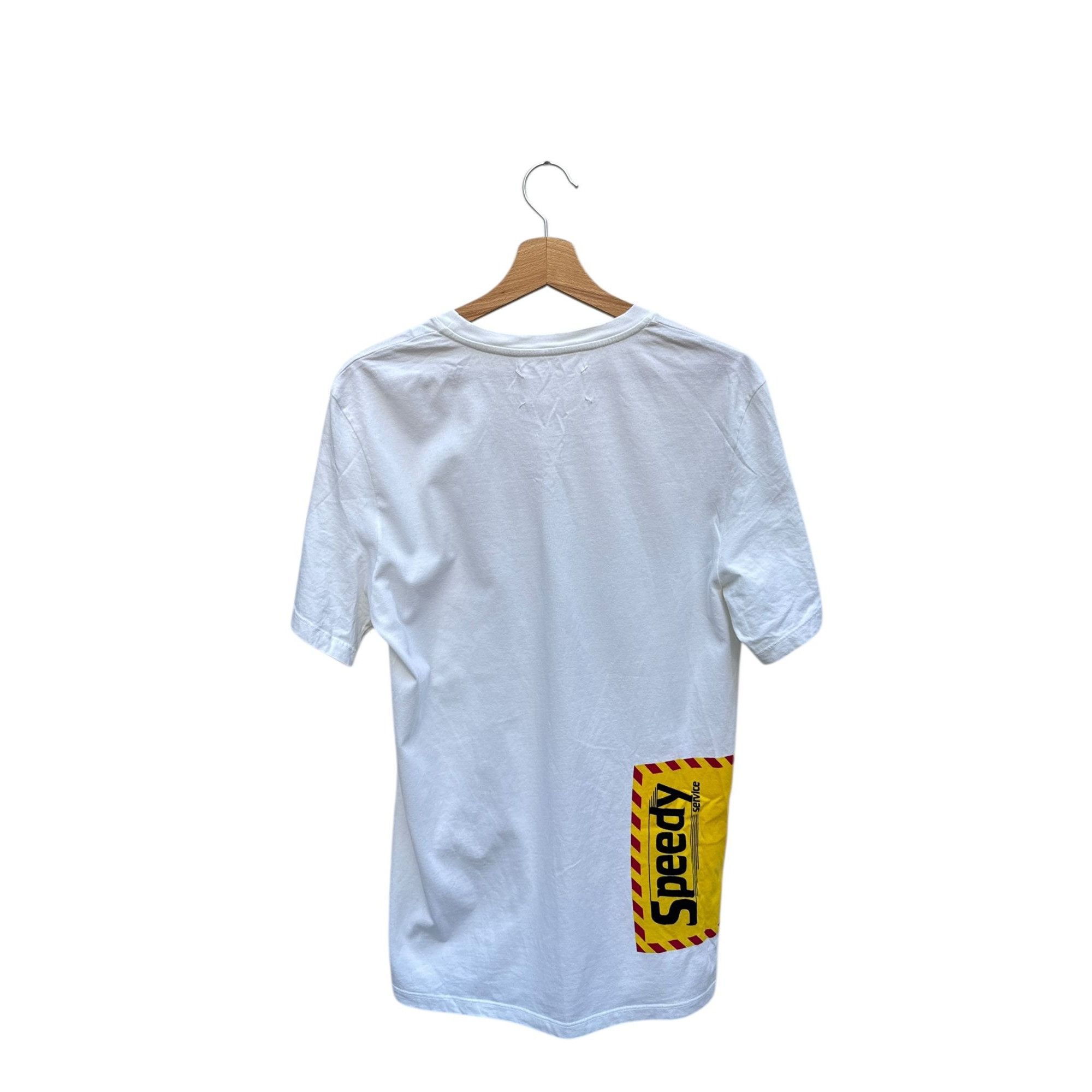 Maison Margiela Spring/Summer 2008 “Speedy Service” Stamp White T-Shirt Size US S / EU 44-46 / 1 - 4 Thumbnail