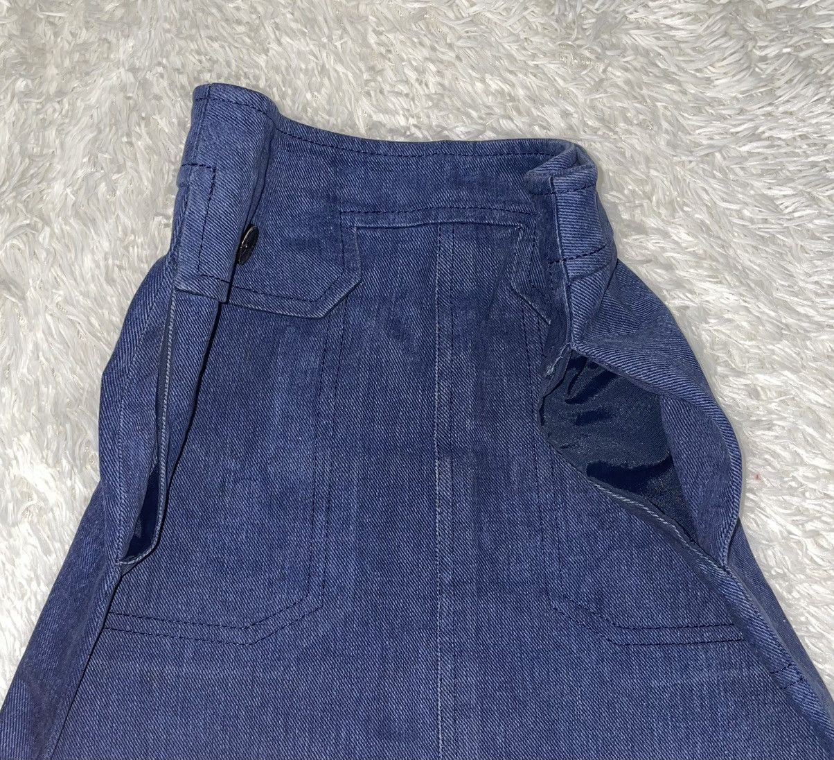 Celine Vintage Celine Paris Denin Midi Skirt Size 24" / US 00 / IT 34 - 3 Thumbnail