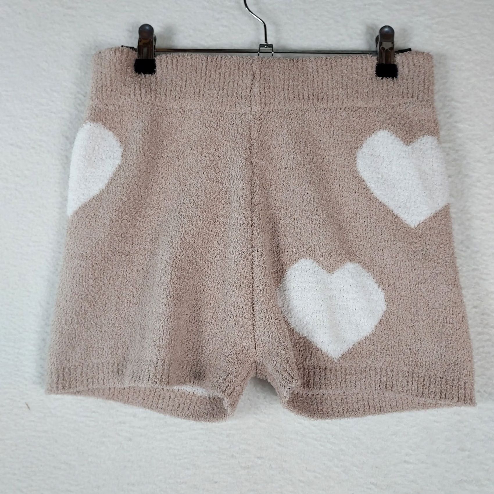Vintage Sincerely Jules Womens Small Cozy Knit Lounge Set Hearts Sweater Shorts Beige Spring Womens Size S / US 4 / IT 40 - 5 Thumbnail