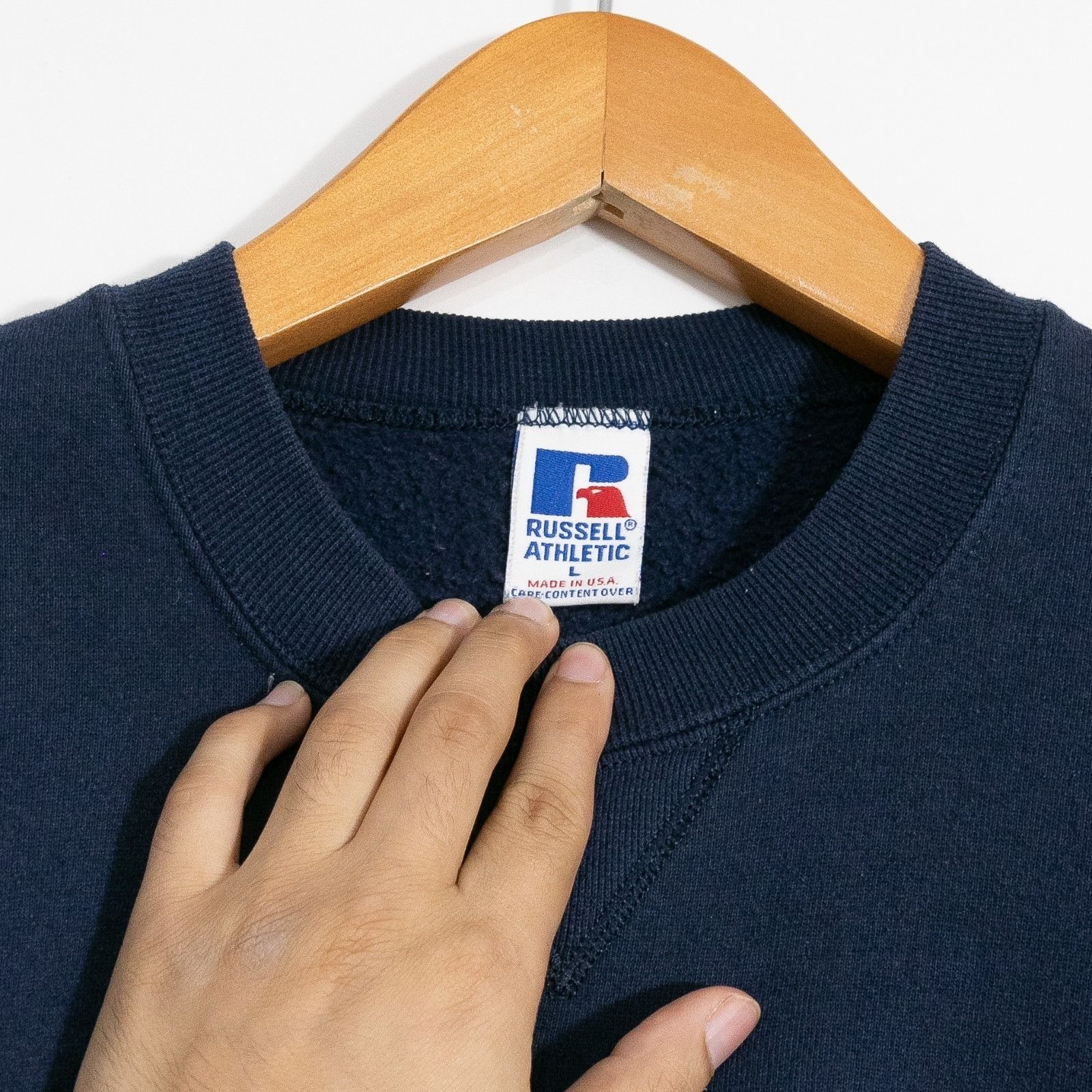 Russell Athletic Vintage 90s Russell Athletic Blank Sweatshirt Mens Large Size US L / EU 52-54 / 3 - 5 Thumbnail
