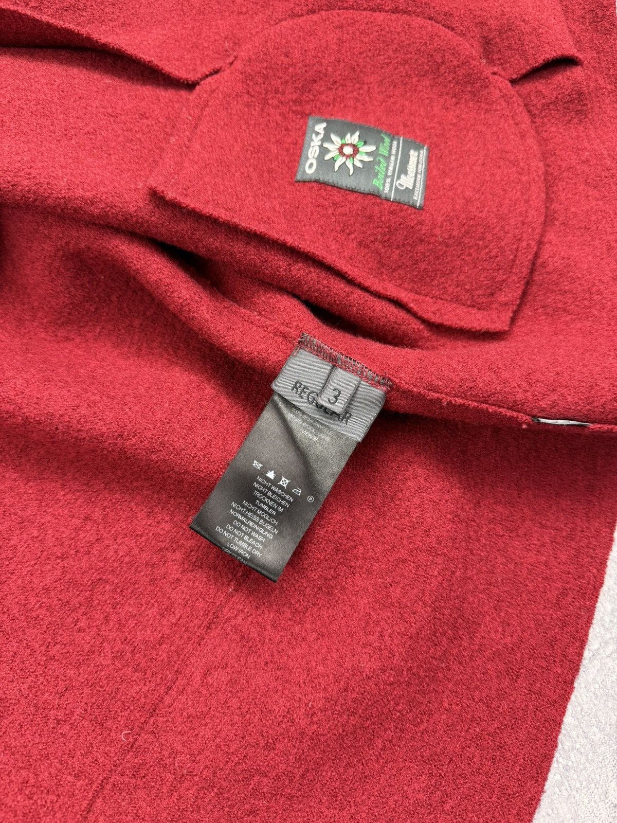 OSKA Oska Boiled Wool Coat Jacket Red Blazer Avant Garde Cardigan Size L / US 10 / IT 46 - 14 Thumbnail