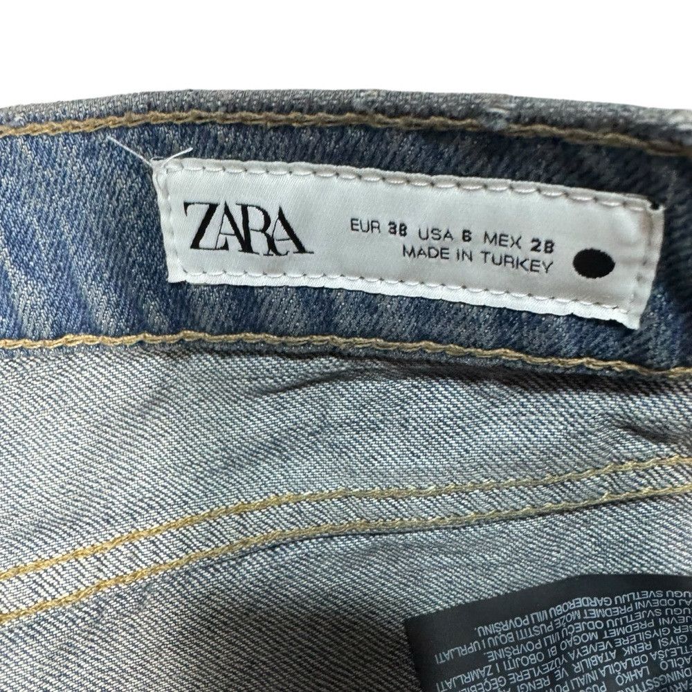 Zara NWT New Zara The Loose Fit Jeans In Distressed Resin Size 6 Size 28" / US 6 / IT 42 - 7 Thumbnail
