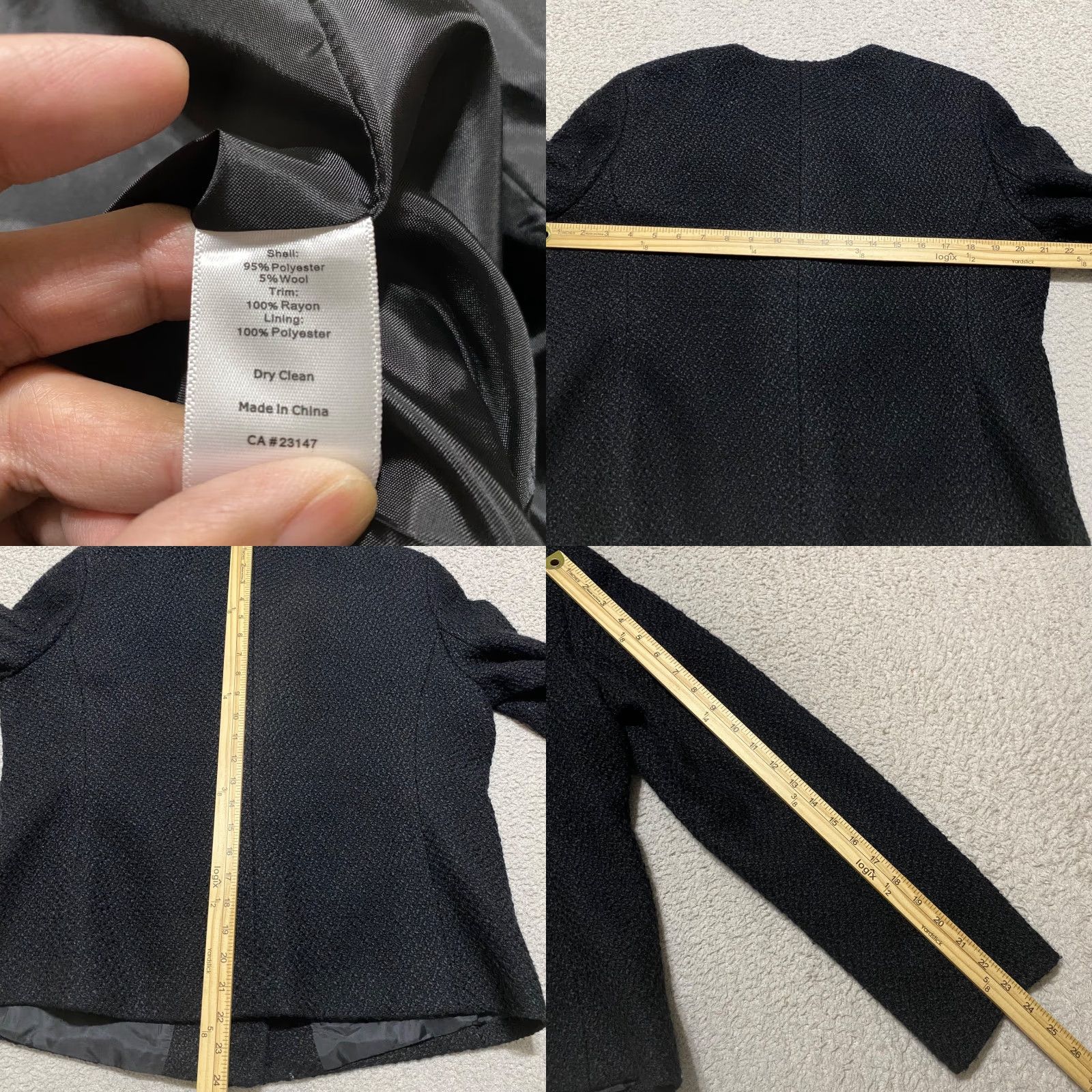 Talbots Talbots Blazer Ladies 14 Black Full Zip Lined Pockets Short Jacket Vintage No Size XL / US 12-14 / IT 48-50 - 8 Thumbnail