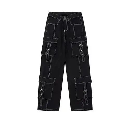 Jean Retro workwear multi-pocket wide-leg jeans Size US 32 / EU 48 - 3 Thumbnail