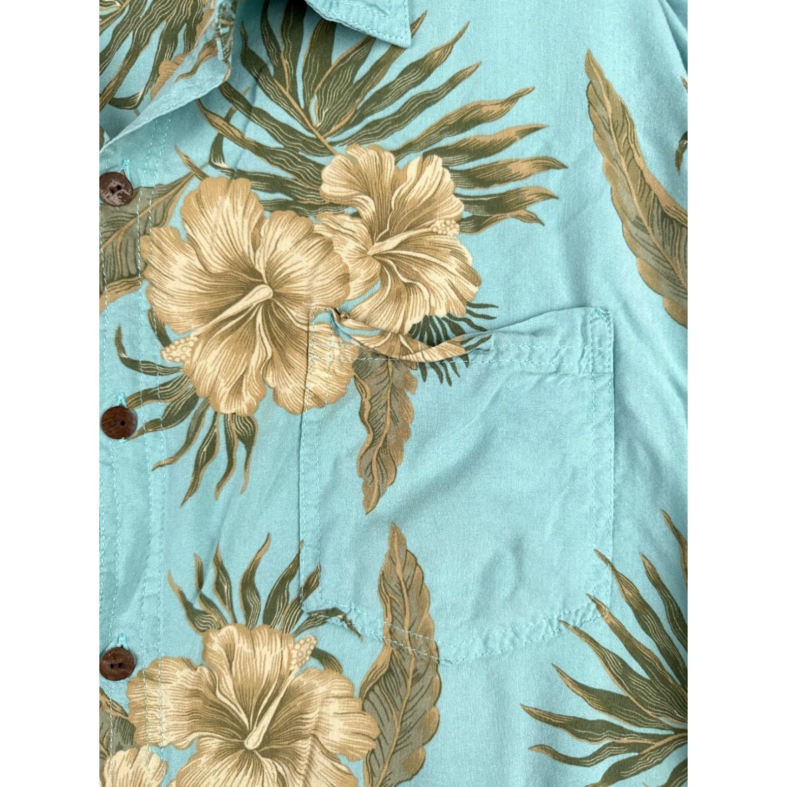 Vintage Hibiscus Collectrion Hawaii Shirt Men 2XL Blue Floral Hawaiian 100% Rayon Button-Up Short Sleeve Vintage No Size US XXL / EU 58 / 5 - 6 Thumbnail