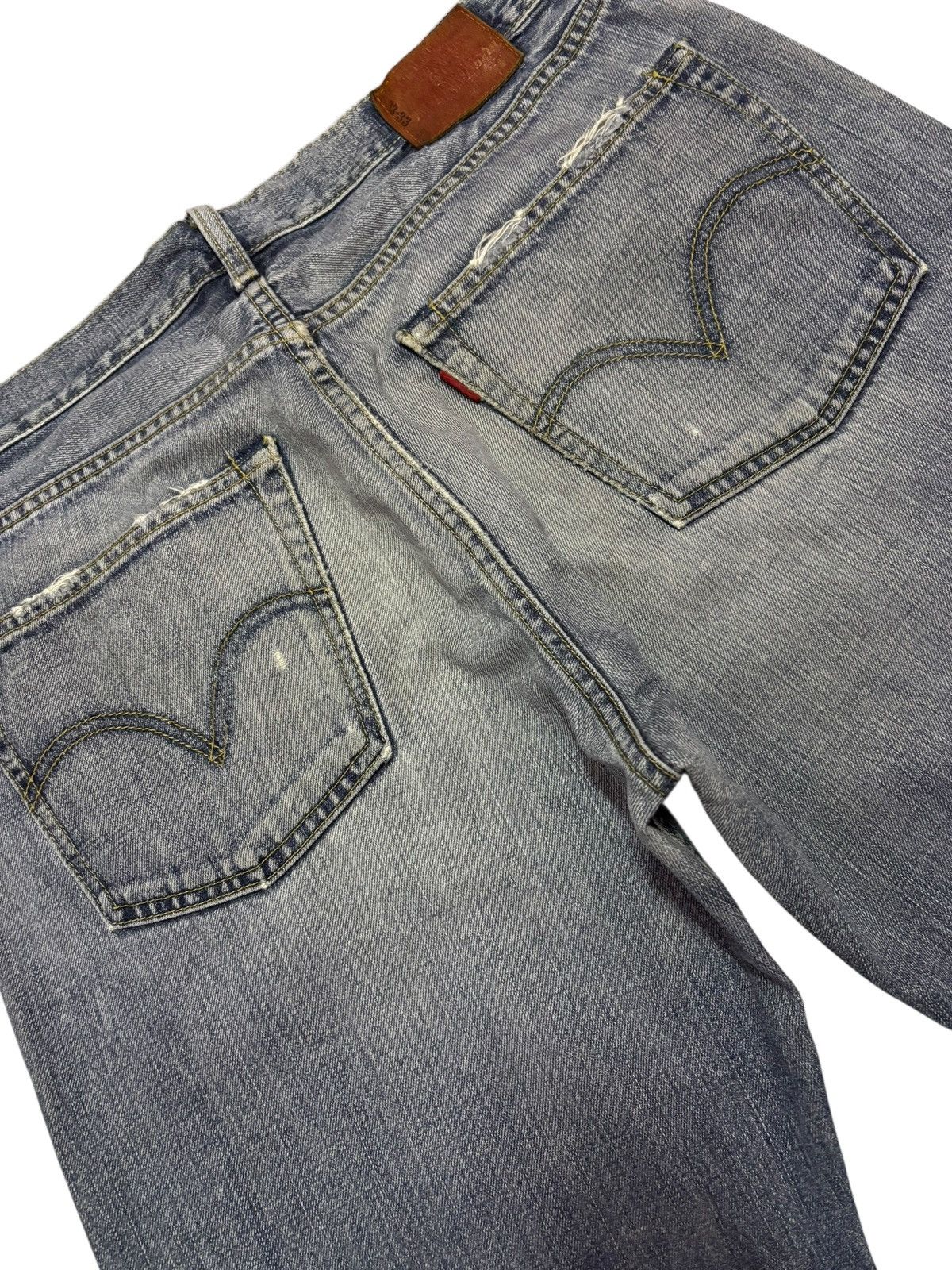 Levi's Vtg 90s Levis 503 Distressed Jeans Size US 32 / EU 48 - 5 Thumbnail