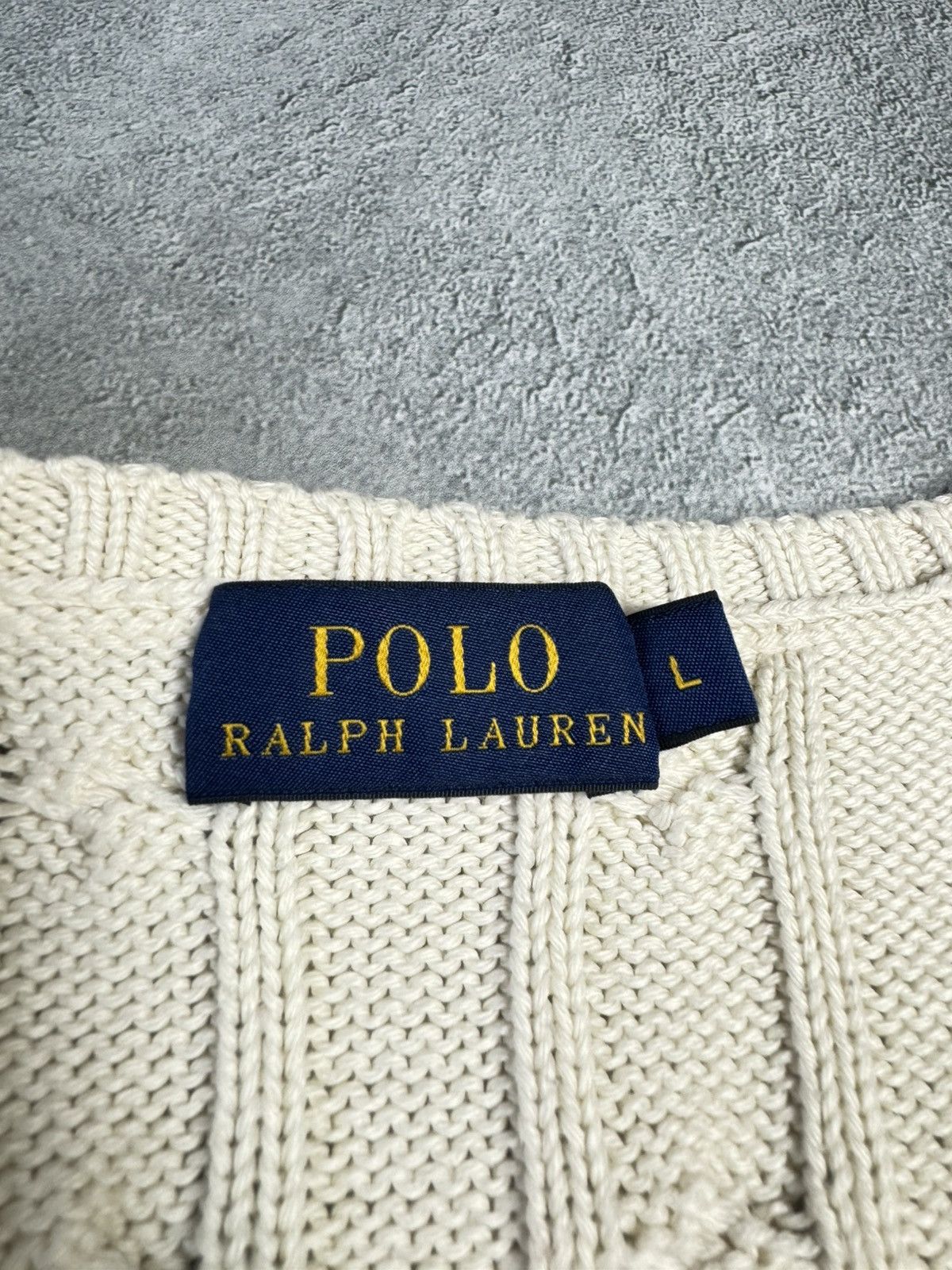Polo Ralph Lauren Polo Ralph Lauren V-Neck Cable Knit Sweater size L Size L / US 10 / IT 46 - 6 Thumbnail