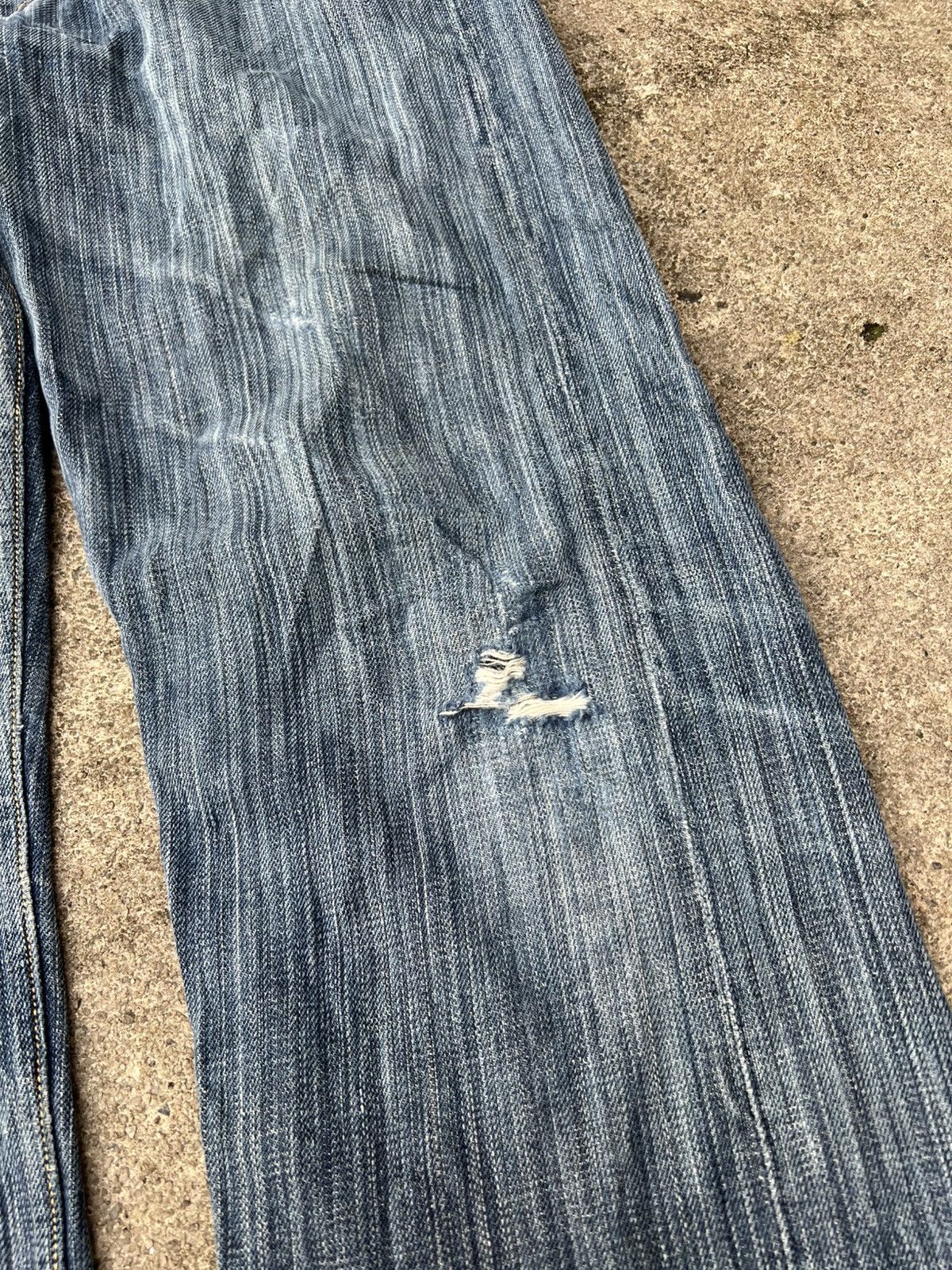 If Six Was Nine Vintage Sugar Canes Selvedge Honolulu Hawaii Distress Jean Size US 30 / EU 46 - 10 Thumbnail