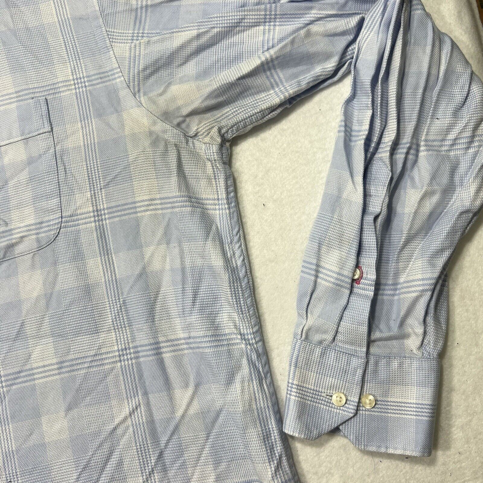 Tommy Bahama Tommy Bahama Blue & White Plaid Striped Button Down Shirt Size US XL / EU 56 / 4 - 4 Thumbnail