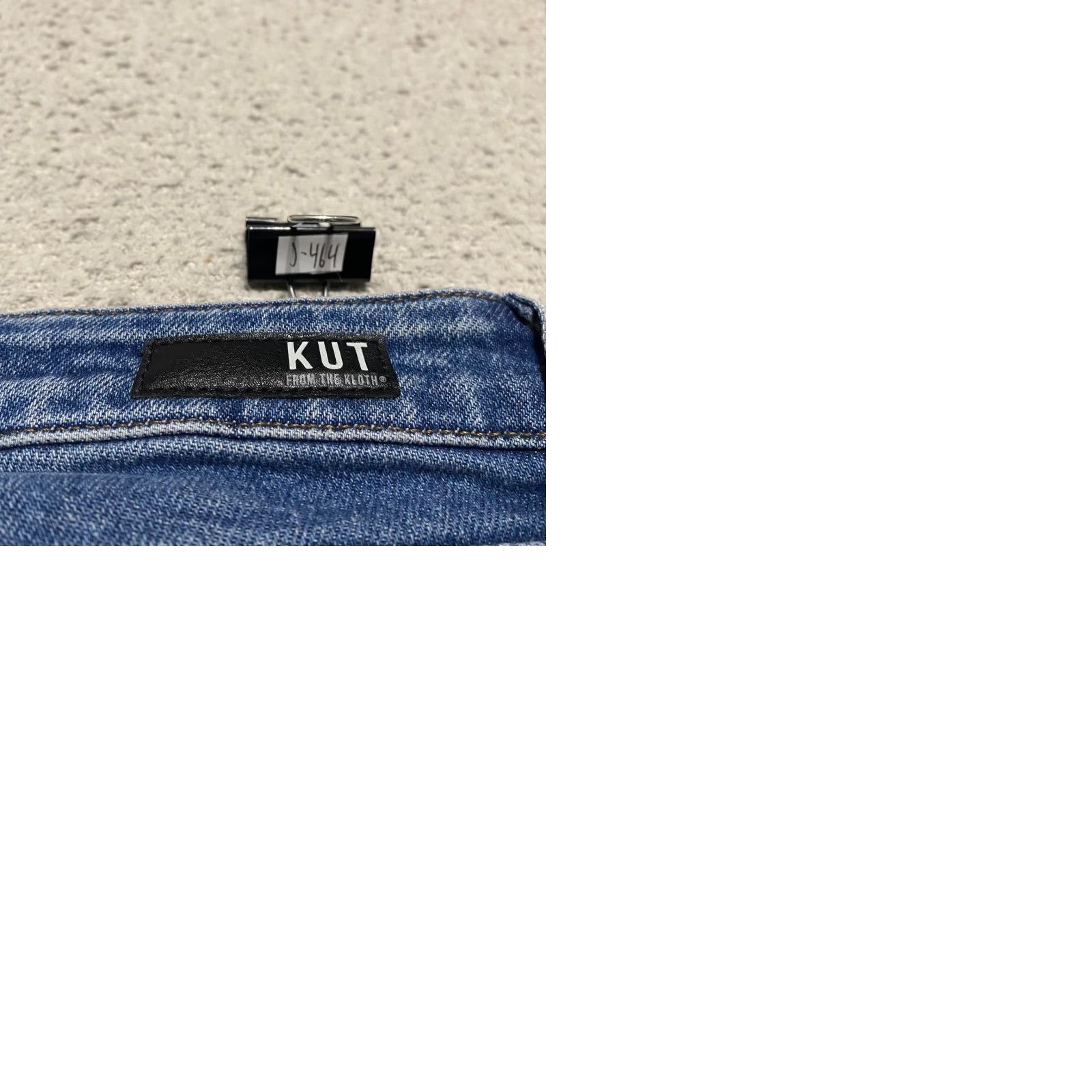 Vintage Kut From The Kloth Womens 10 Jeans Chrissie Slim Straight Distressed Blue 5-Pocket Size 32" / US 10 / IT 46 - 9 Thumbnail