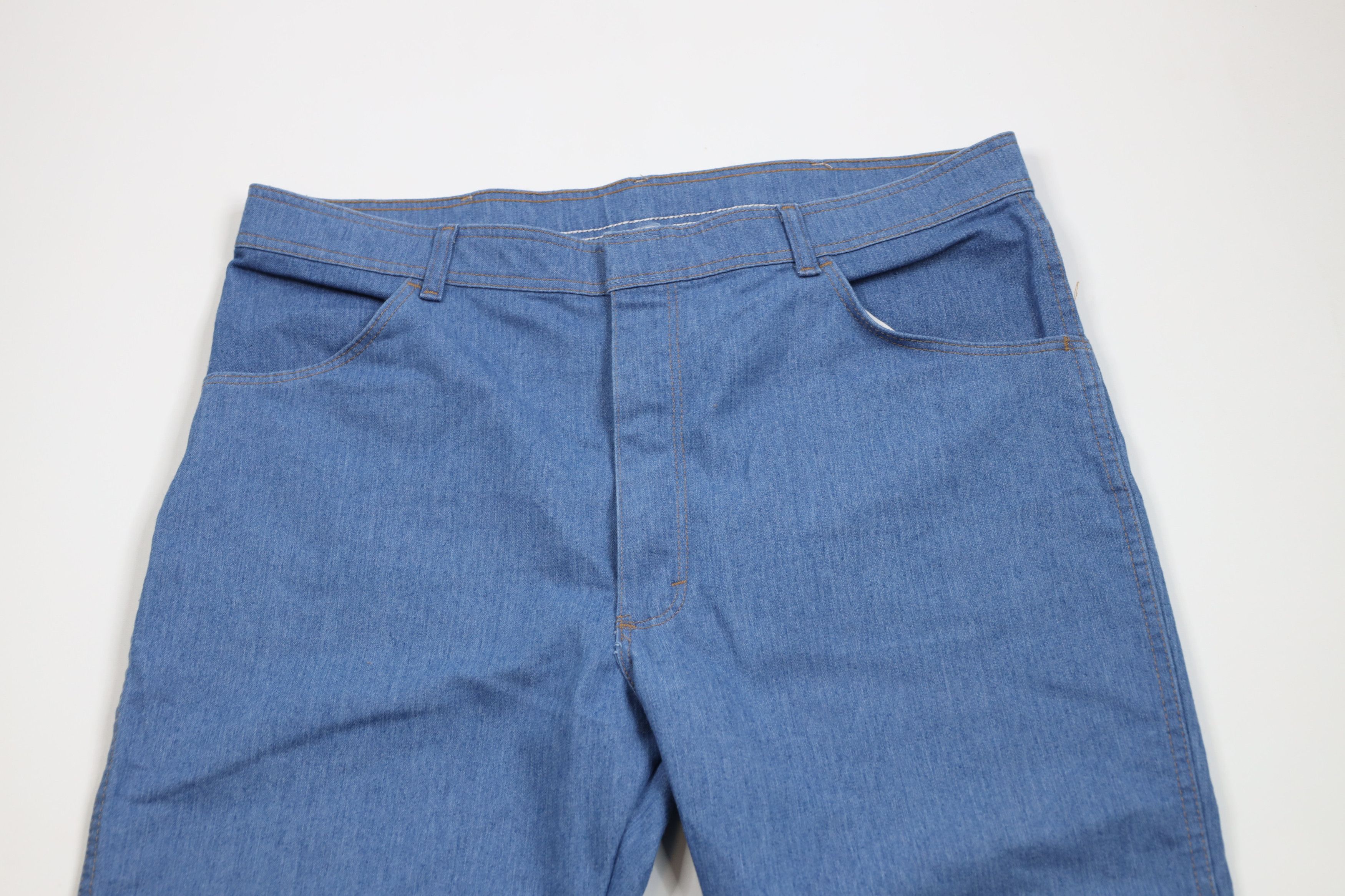 Vintage × Wrangler Vintage 90s Wrangler Faded Flared Wide Leg Denim Jeans Blue Size US 40 / EU 56 - 2 Thumbnail