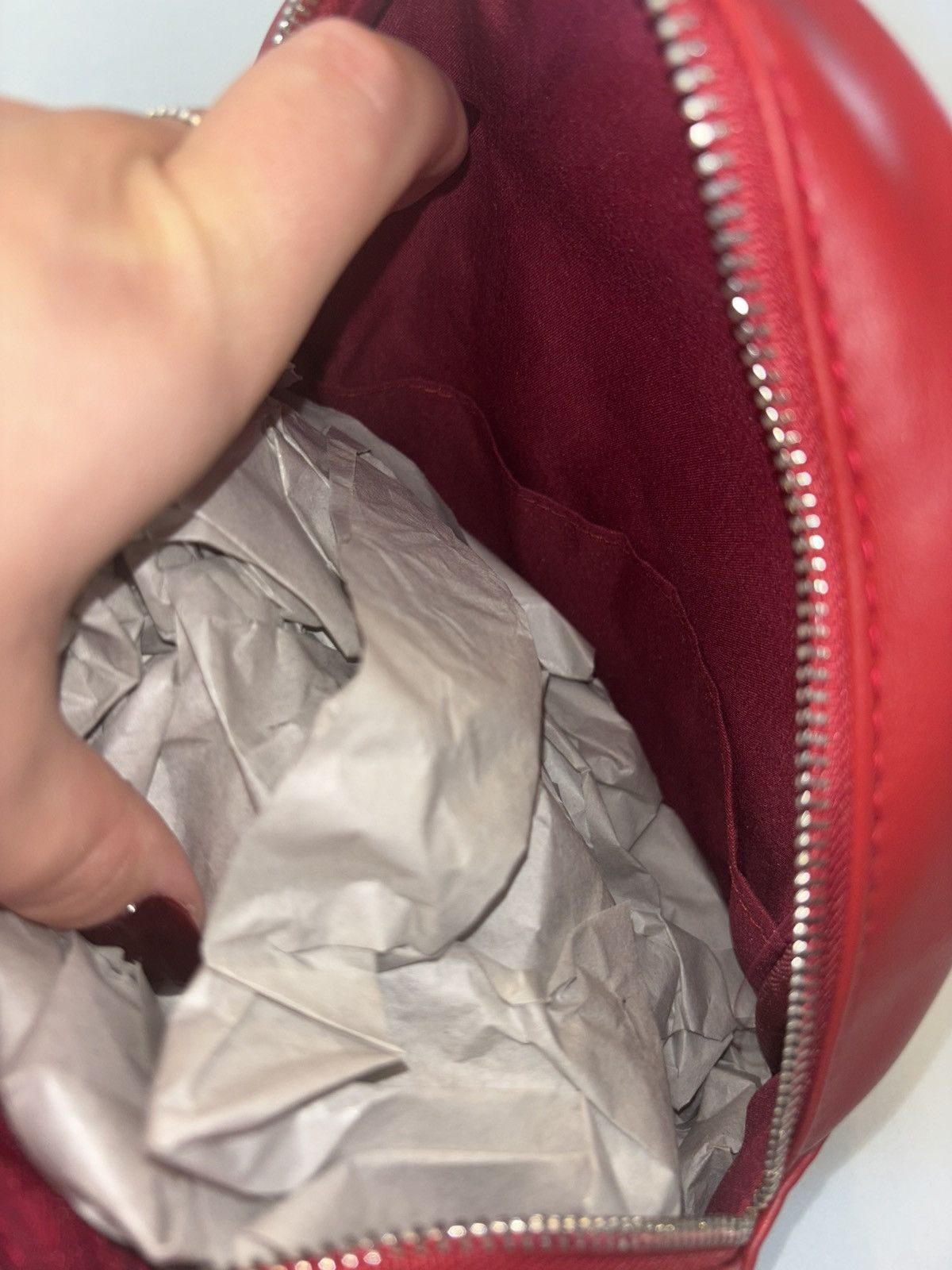 Badgley Mischka Red Vegan Leather Mini Backpack Size ONE SIZE - 6 Thumbnail